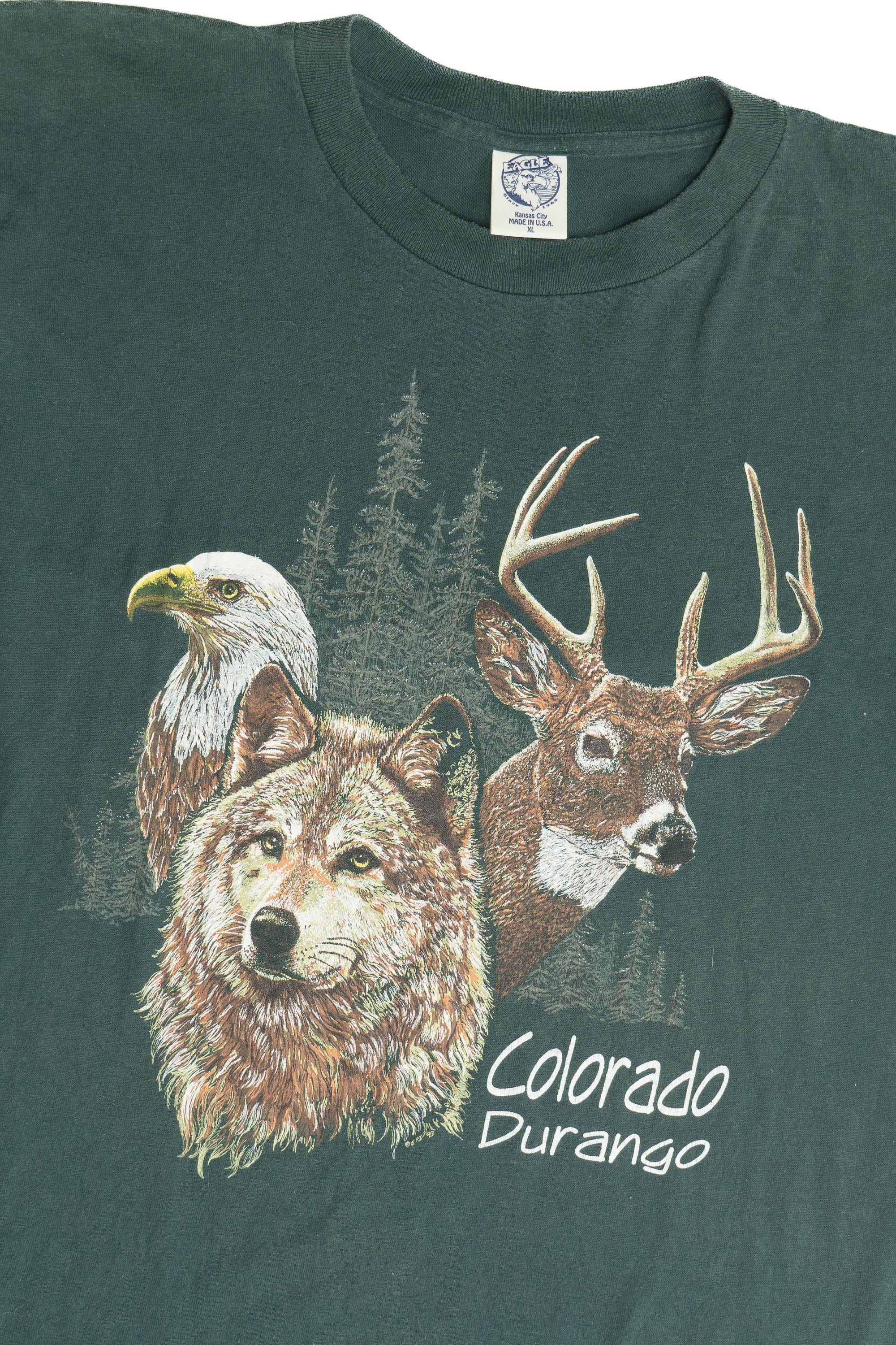 Vintage Colorado Wolf Deer Eagle T-Shirt (1990s)