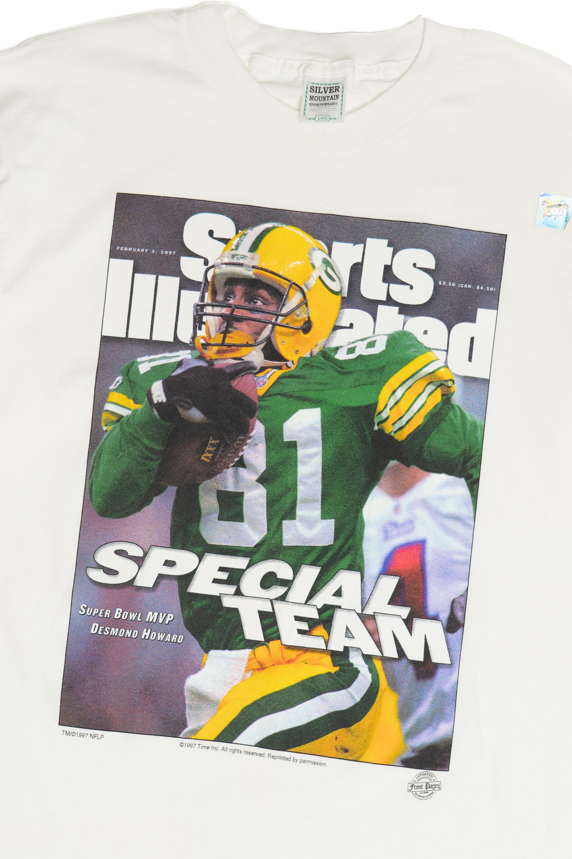 Vintage 1997 Packers Super Bowl MVP Desmond Howard T-Shirt (1990s)
