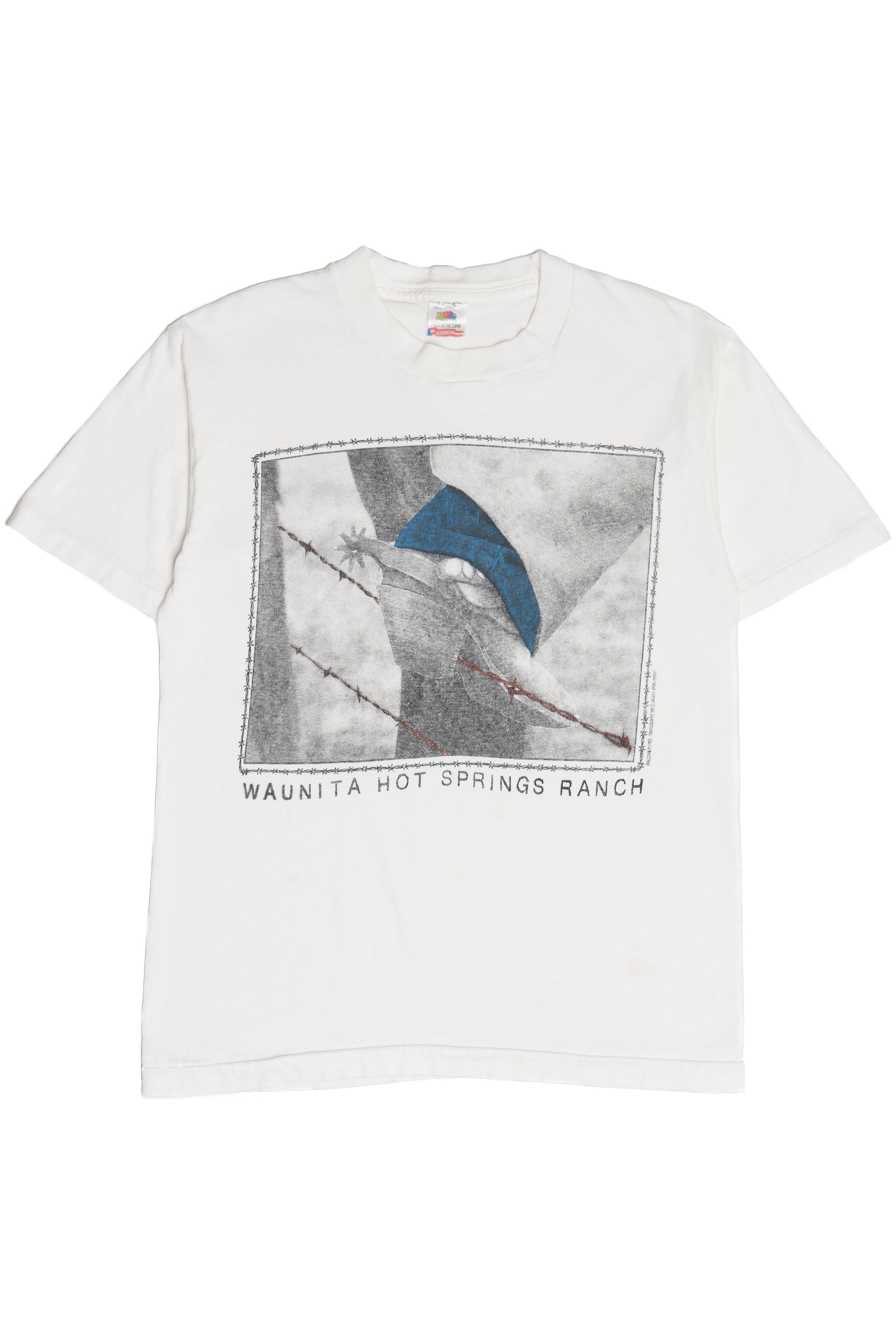 Vintage "Waunita Hot Springs Ranch" Cowboy Boot T-Shirt (1990s)