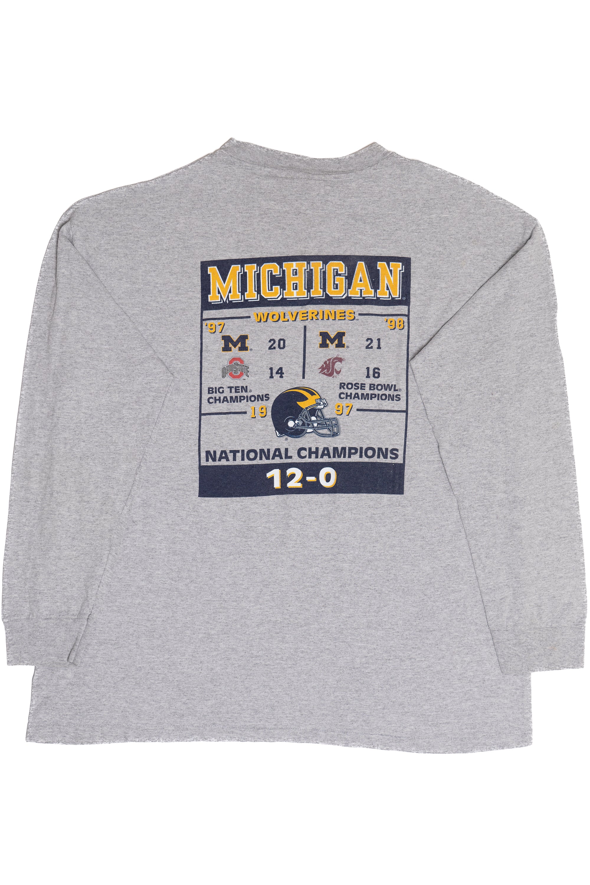 Vintage Michigan Wolverines 1997 National Champions Long Sleeve T-Shirt (1990s)