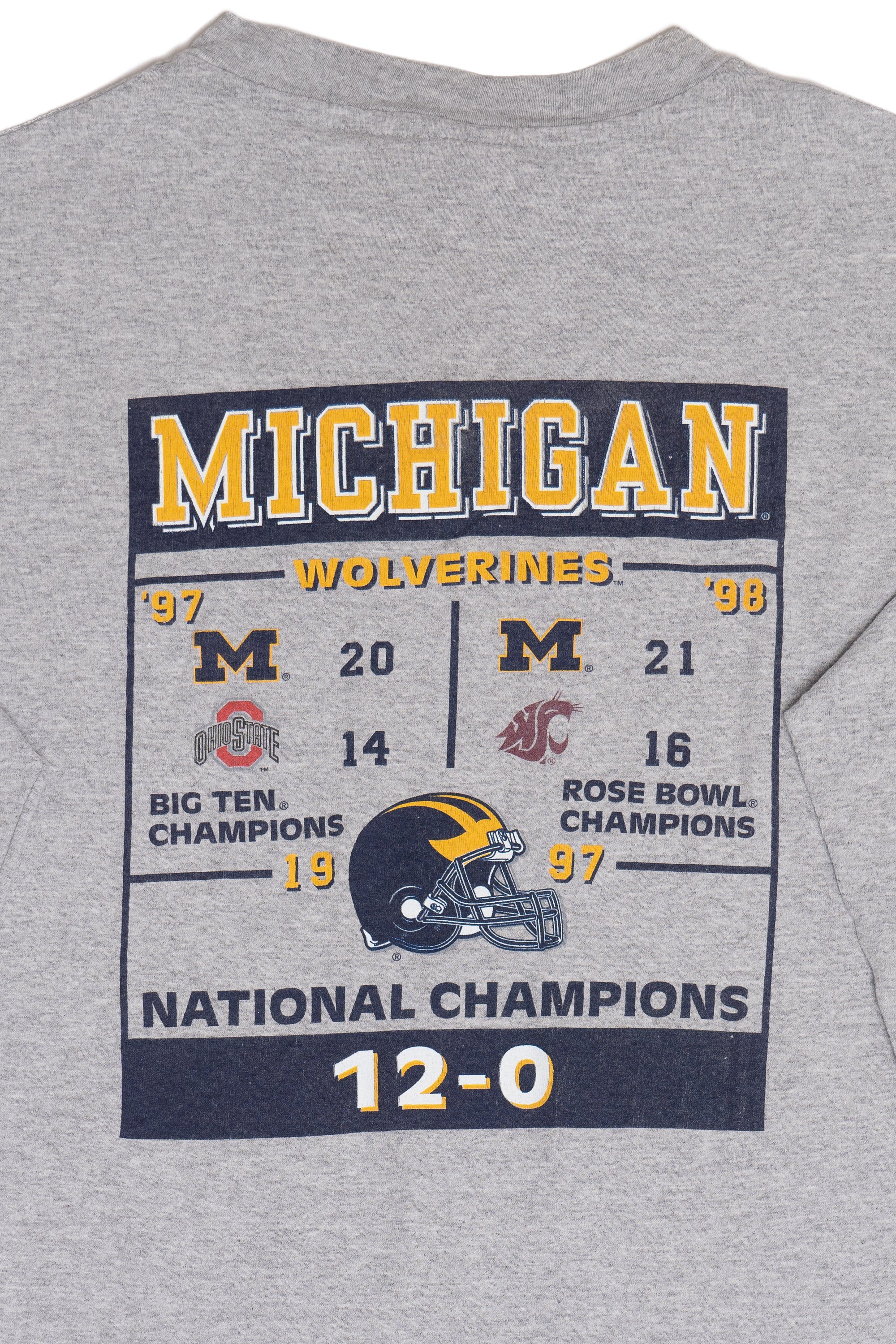 Vintage Michigan Wolverines 1997 National Champions Long Sleeve T-Shirt (1990s)