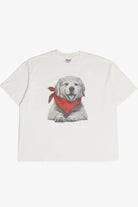 Vintage Puppy With Bandana Distressed Single Stitch T-Shirt (1990s)