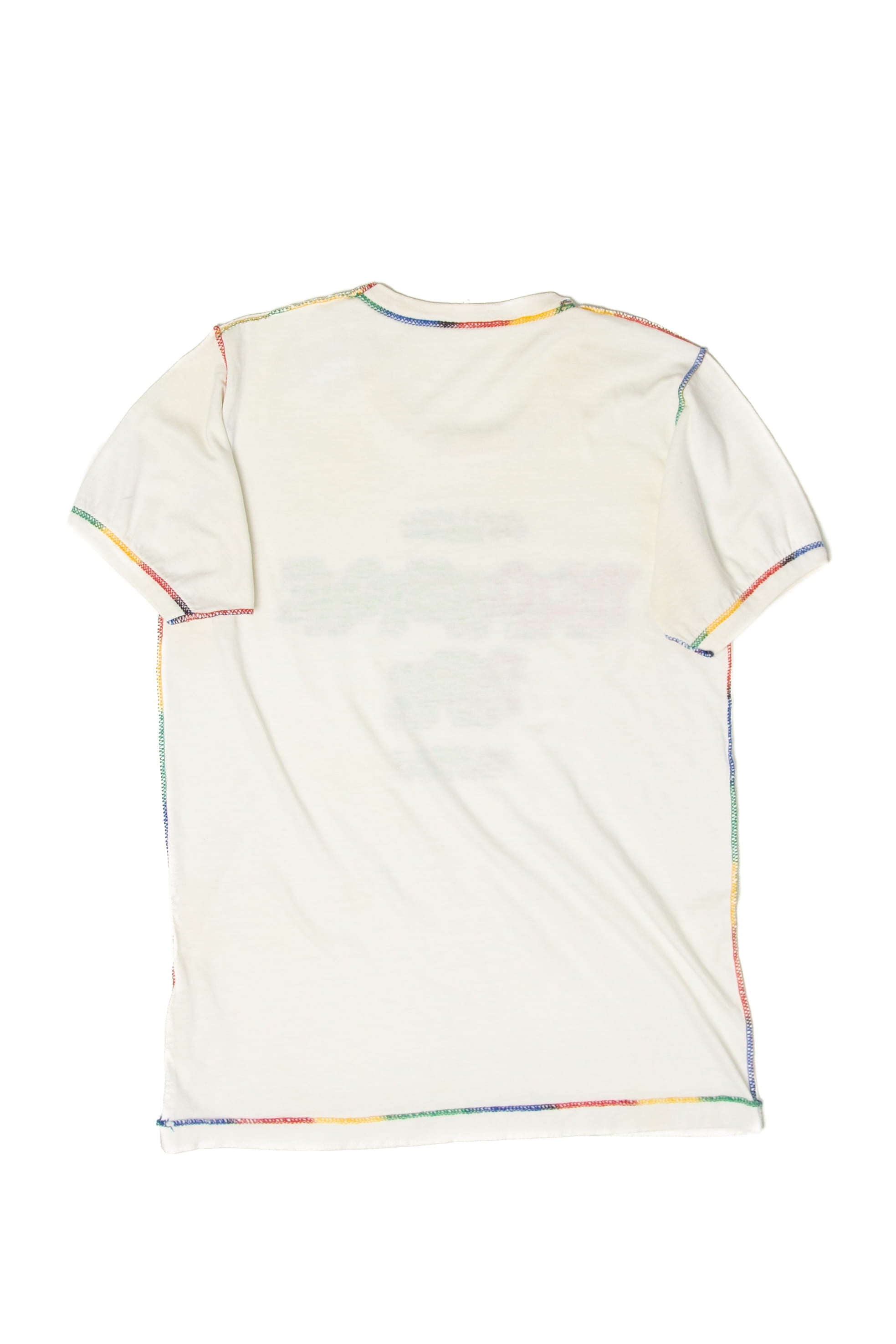 Vintage Distressed "Yellowstone Park" Rainbow Stitched T-Shirt (1980s)