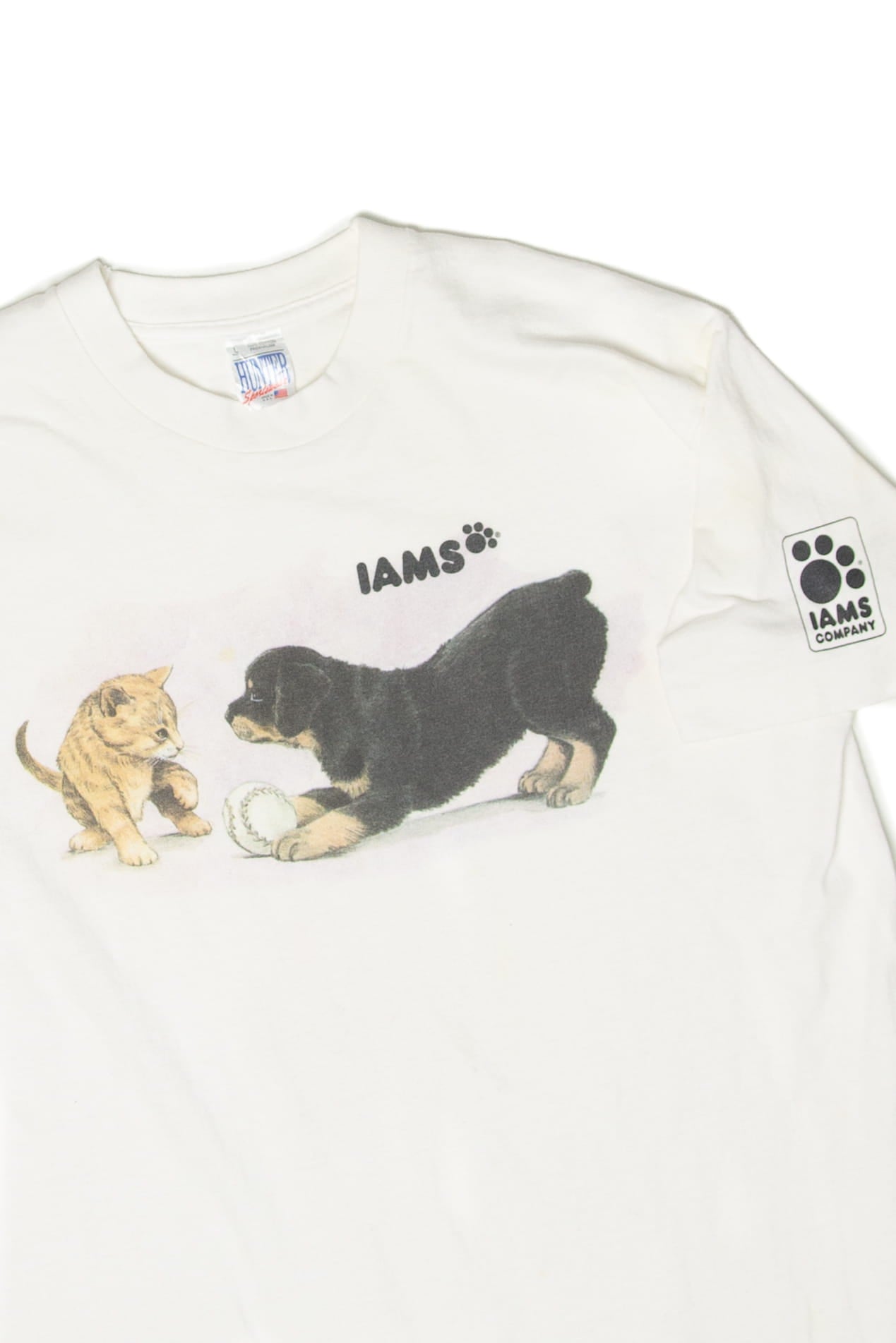 Vintage IAMS Puppy And Kitty T-Shirt (1990s)
