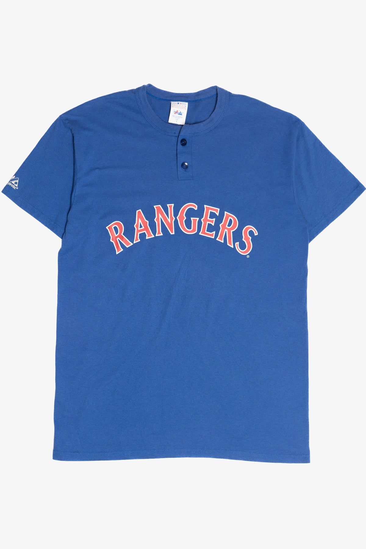 Vintage Texas Rangers MLB Majestic Two Button T-Shirt (1990s 