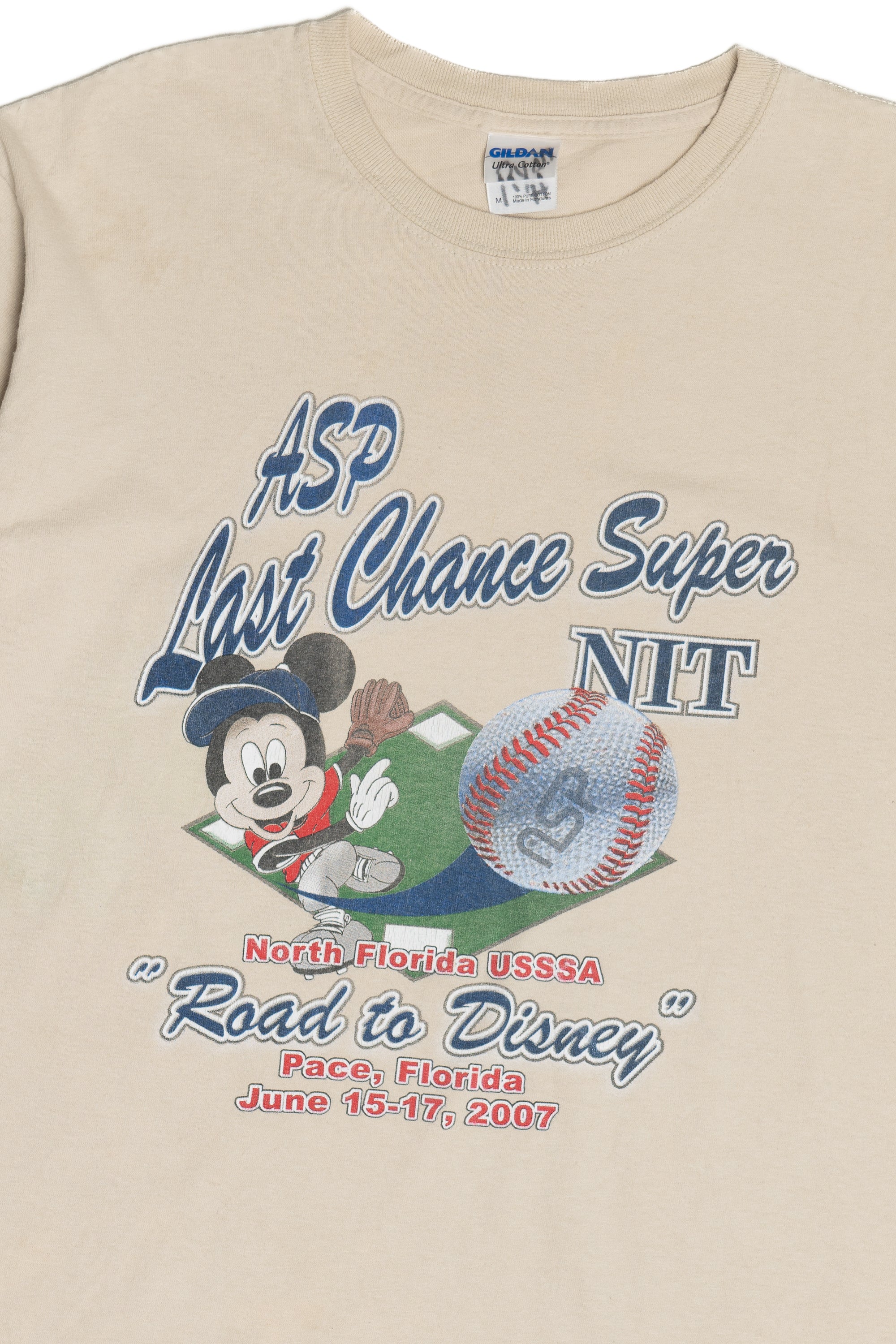 Last Chance Super "Road To Disney" North Florida USSSA Baseball T-Shirt (2000s)