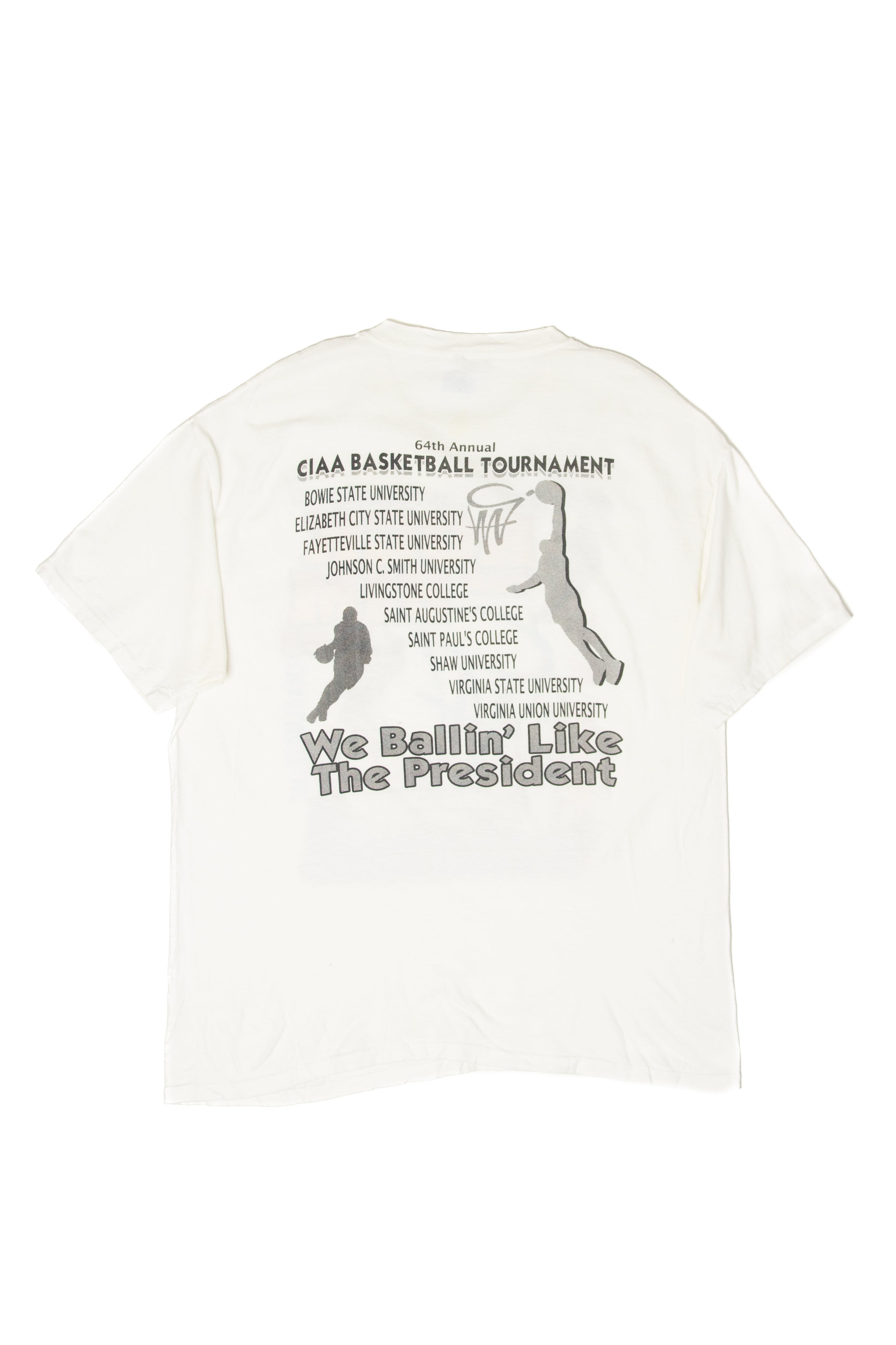 Recycled CIAA Basketball "Rock The Rim" Tournament T-Shirt (2000s)