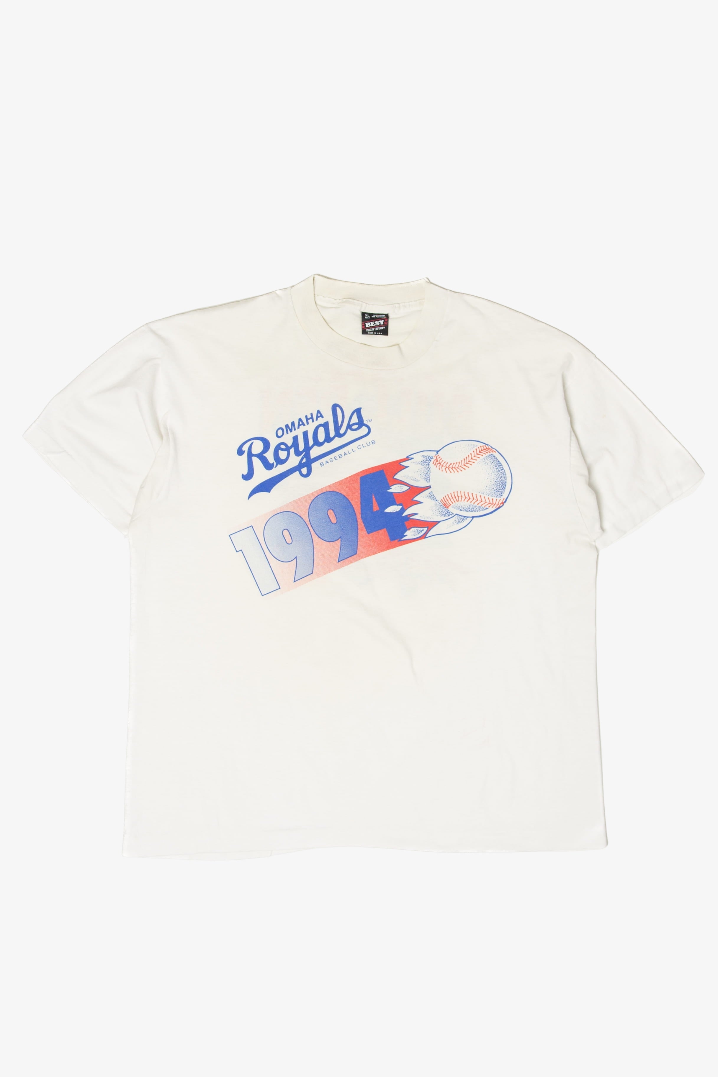 Vintage Omaha Royals Baseball Club Bull Pen Trivia T-Shirt (1990s)
