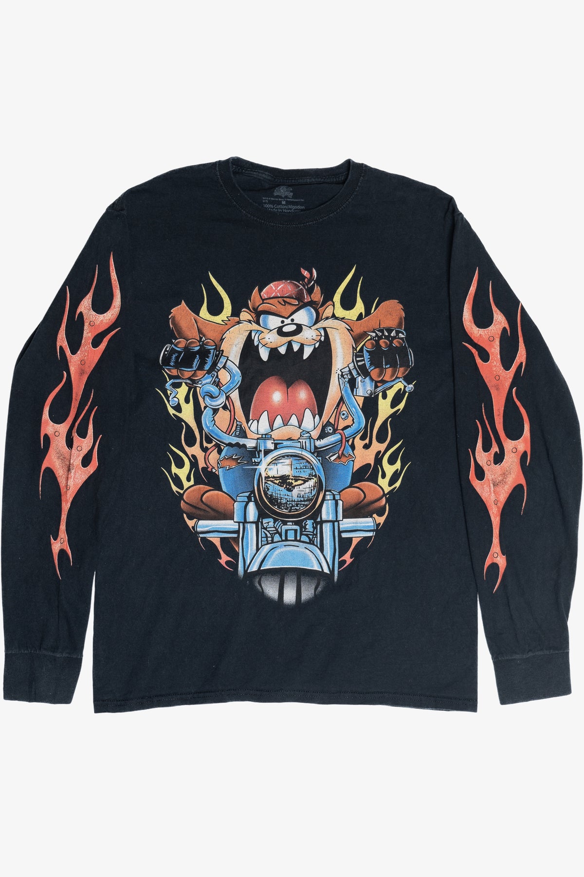 Looney Tunes Taz On Motorcycle Long Sleeve T-Shirt – Ragstock