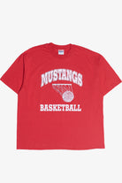 Mustangs Basketball Metallic Print T-Shirt