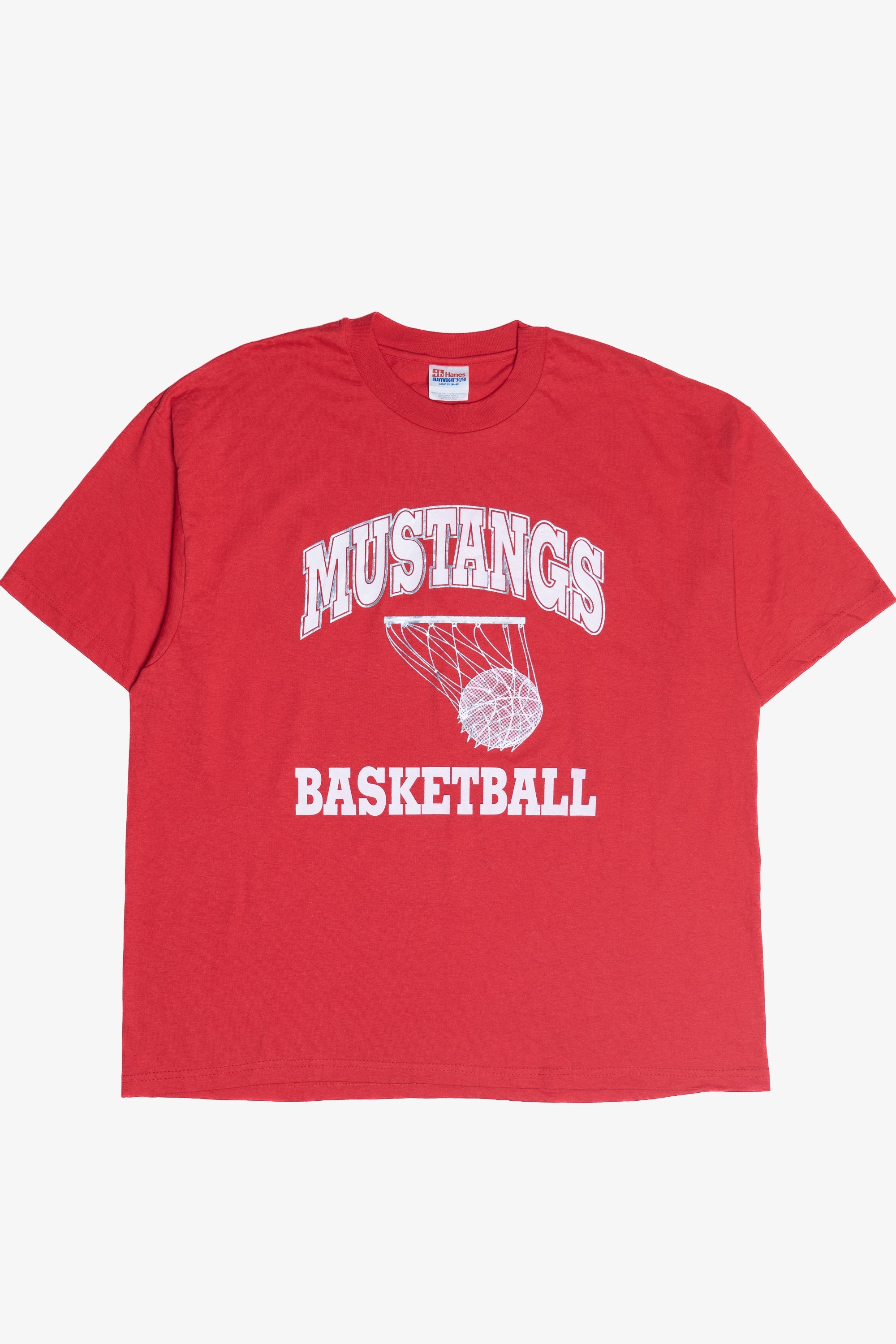 Mustangs Basketball Metallic Print T-Shirt
