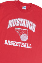 Mustangs Basketball Metallic Print T-Shirt