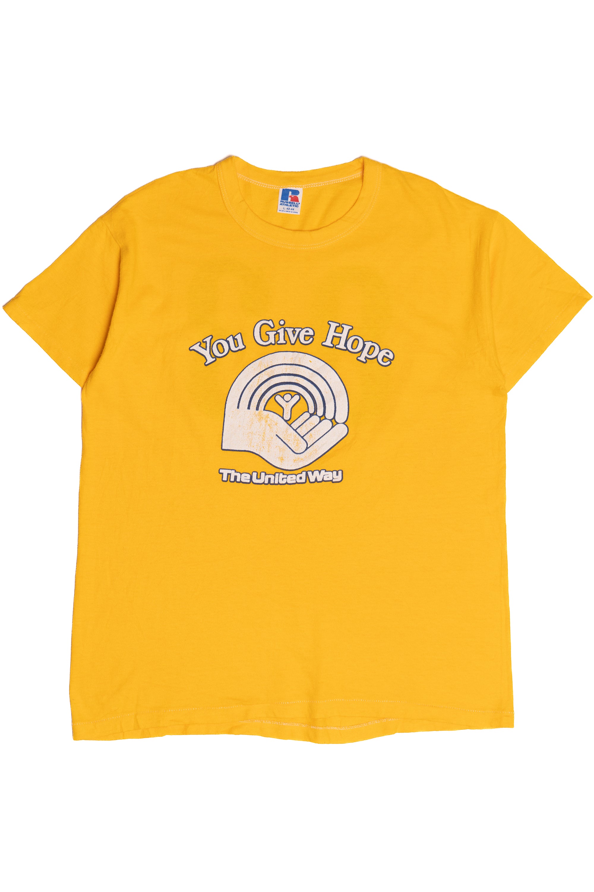 Vintage "You Give Hope" "The United Way" Russell Athletic T-Shirt (1980s)