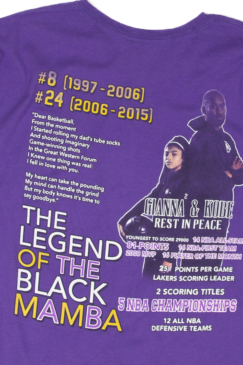 Recycled Kobe Bryant Memorial T-Shirt (2020s)