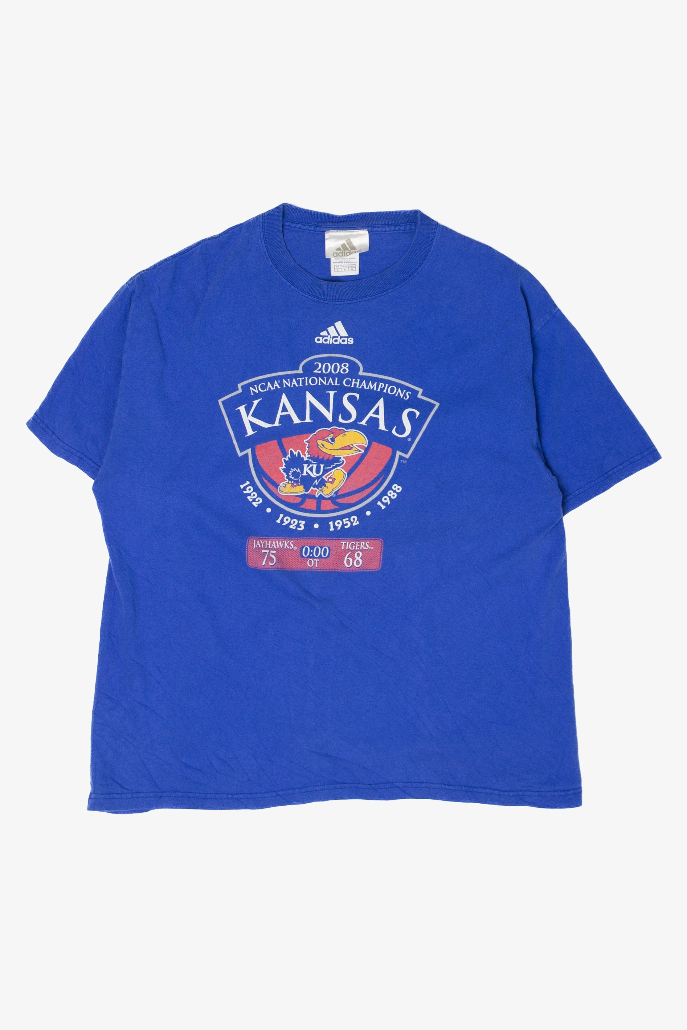 Recycled Kansas NCAA National Champions 2008 T-Shirt (2000s)