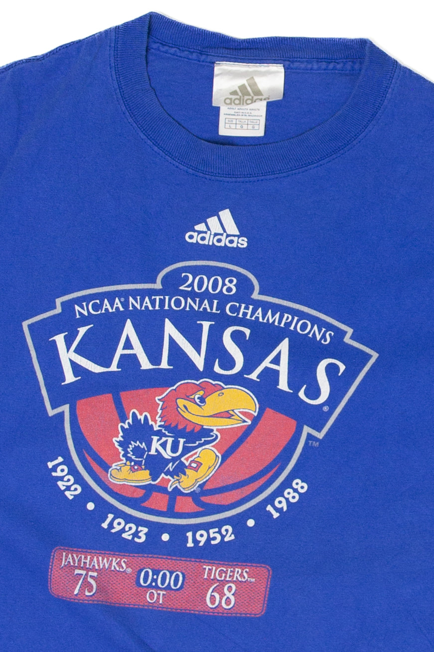 Recycled Kansas NCAA National Champions 2008 T-Shirt (2000s)