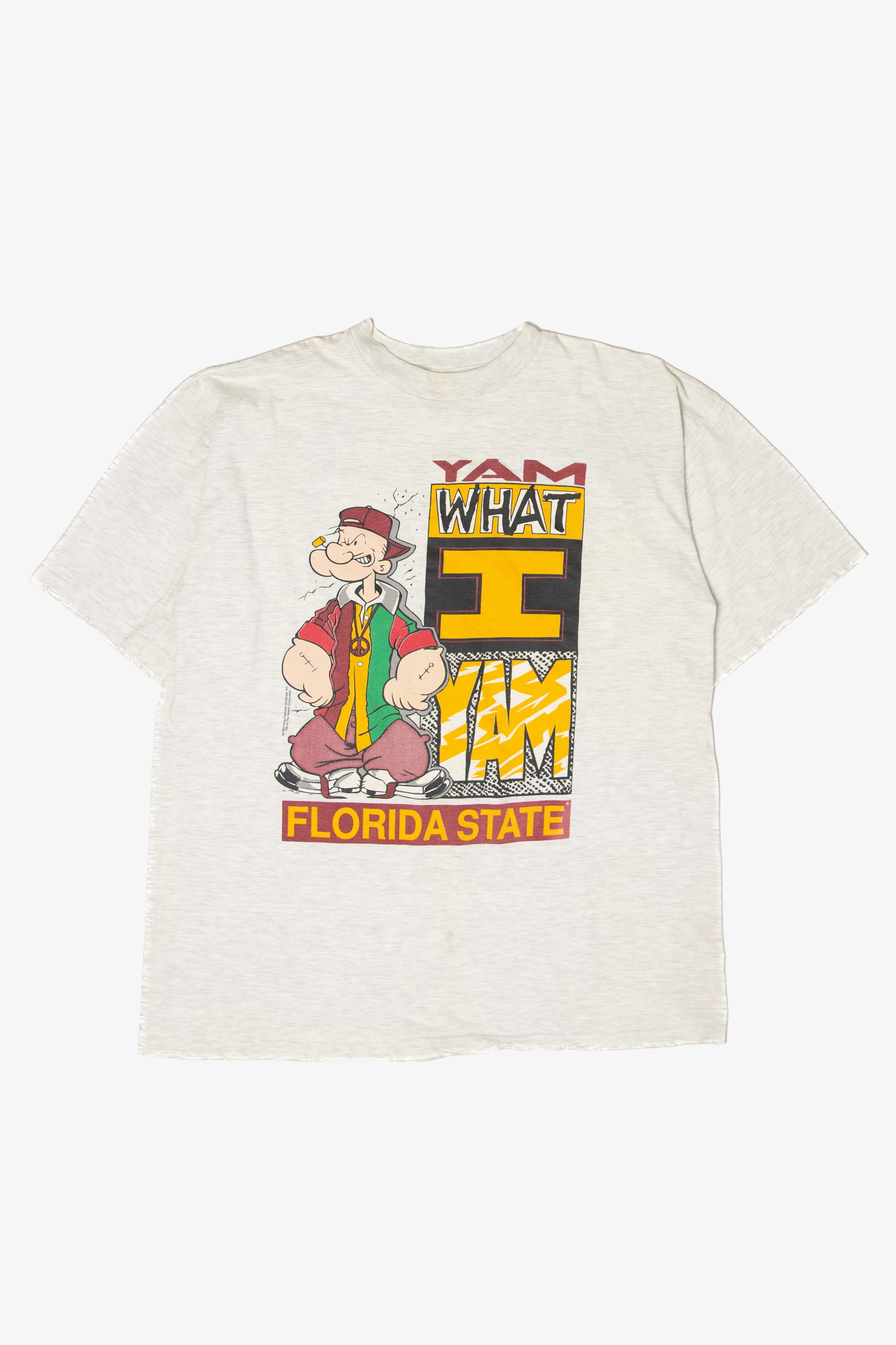Vintage "Yam What I Yam" Florida State Popeye T-Shirt (1990s)