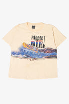 Vintage "Paddle Or Die" Nantahala River T-Shirt (1990s)