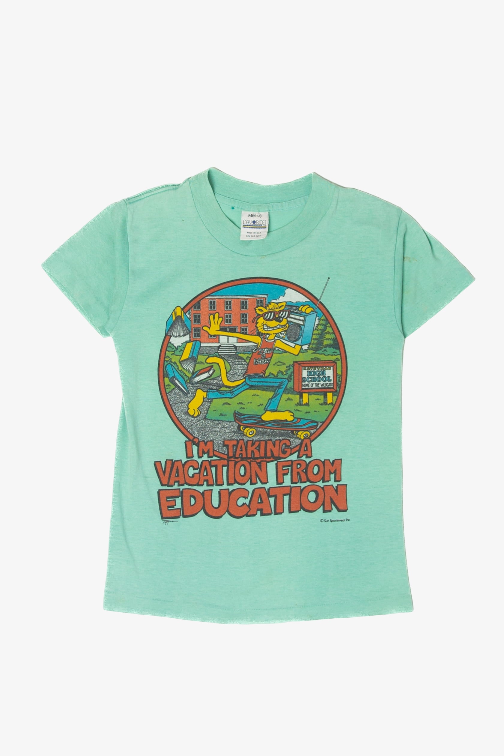 Vintage  "I'm Taking A Vacation From Education" Kids T-Shirt (1980s)