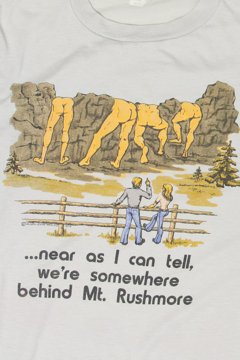 Vintage Funny Mount Rushmore T-Shirt (1970s)