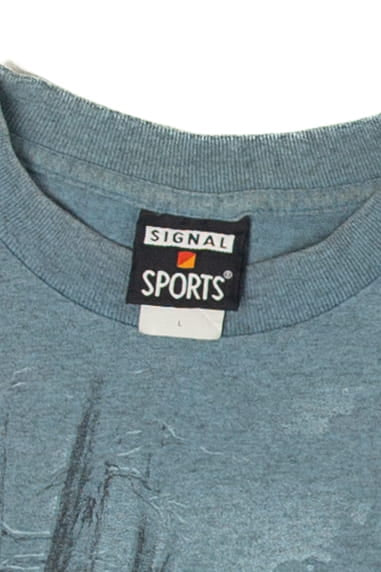 Vintage Wolves In Forest Wrap Around Graphic T-Shirt (1990s)