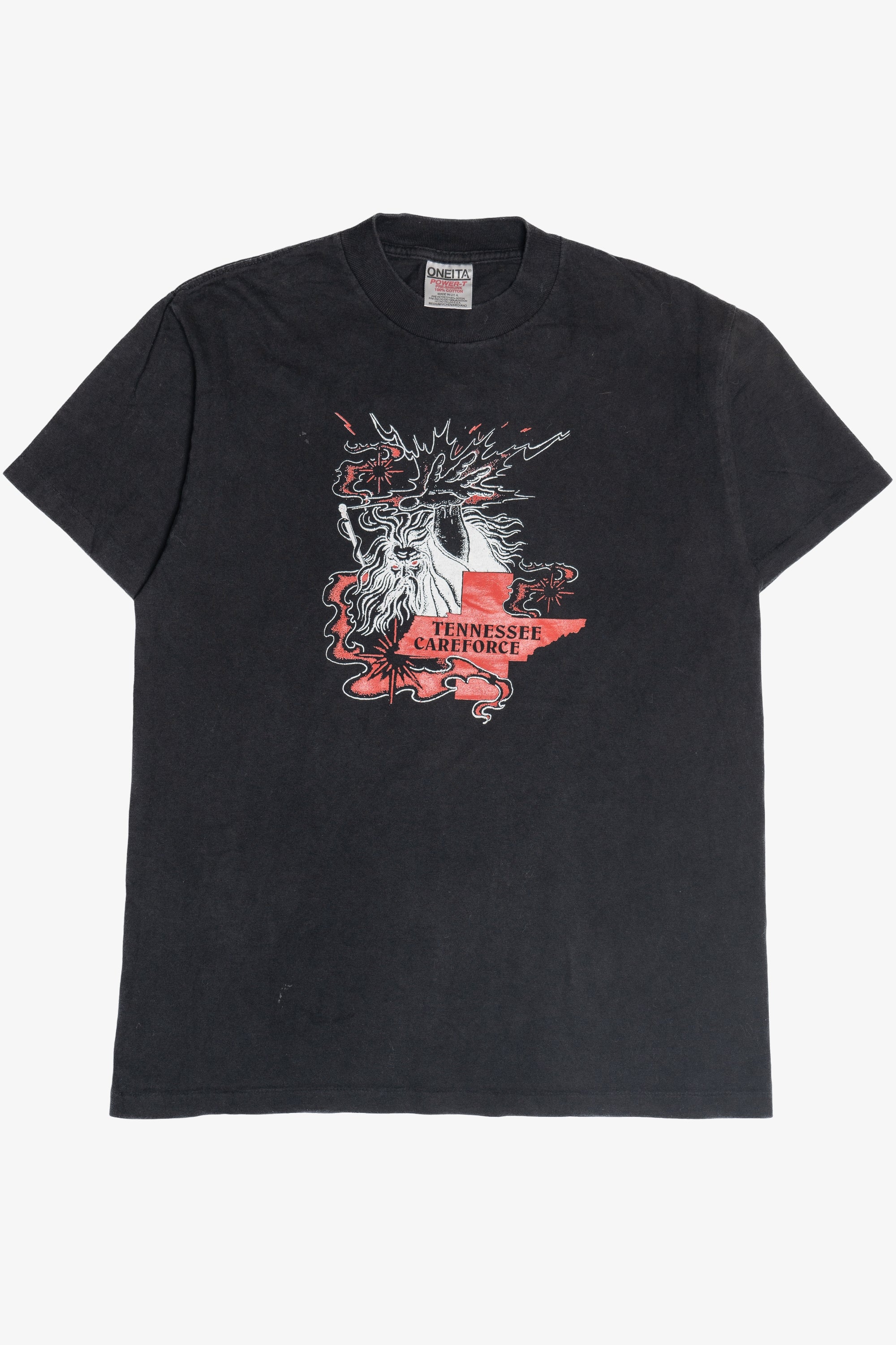 Vintage "Tennessee Careforce" Wizard Single Stitch T-Shirt (1990s)