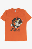 Vintage Illinois "Fighting Illini" Mascot T-Shirt (1980s)