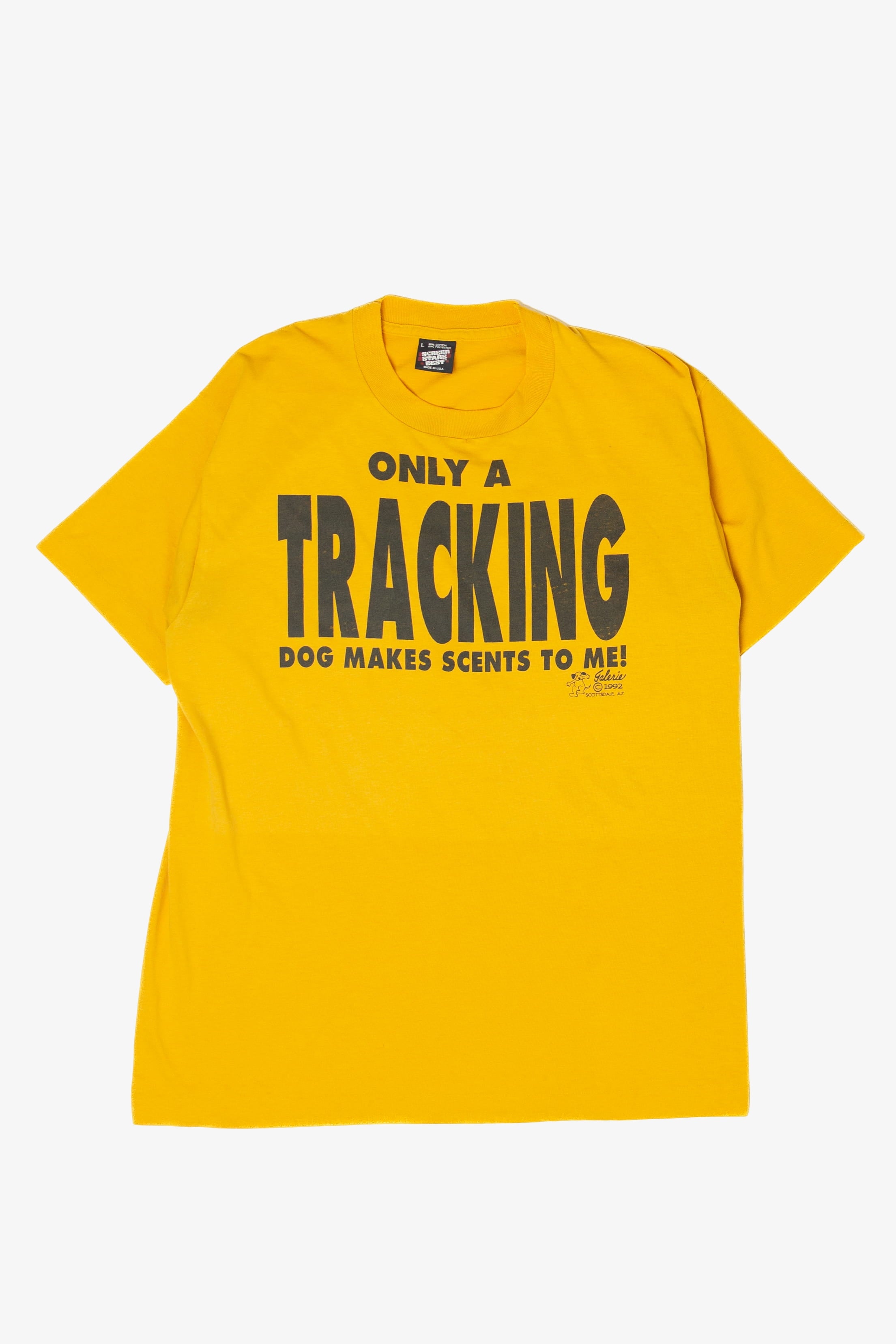 Vintage "Only A Tracking Dog Makes Scents To Me!" T-Shirt (1990s)
