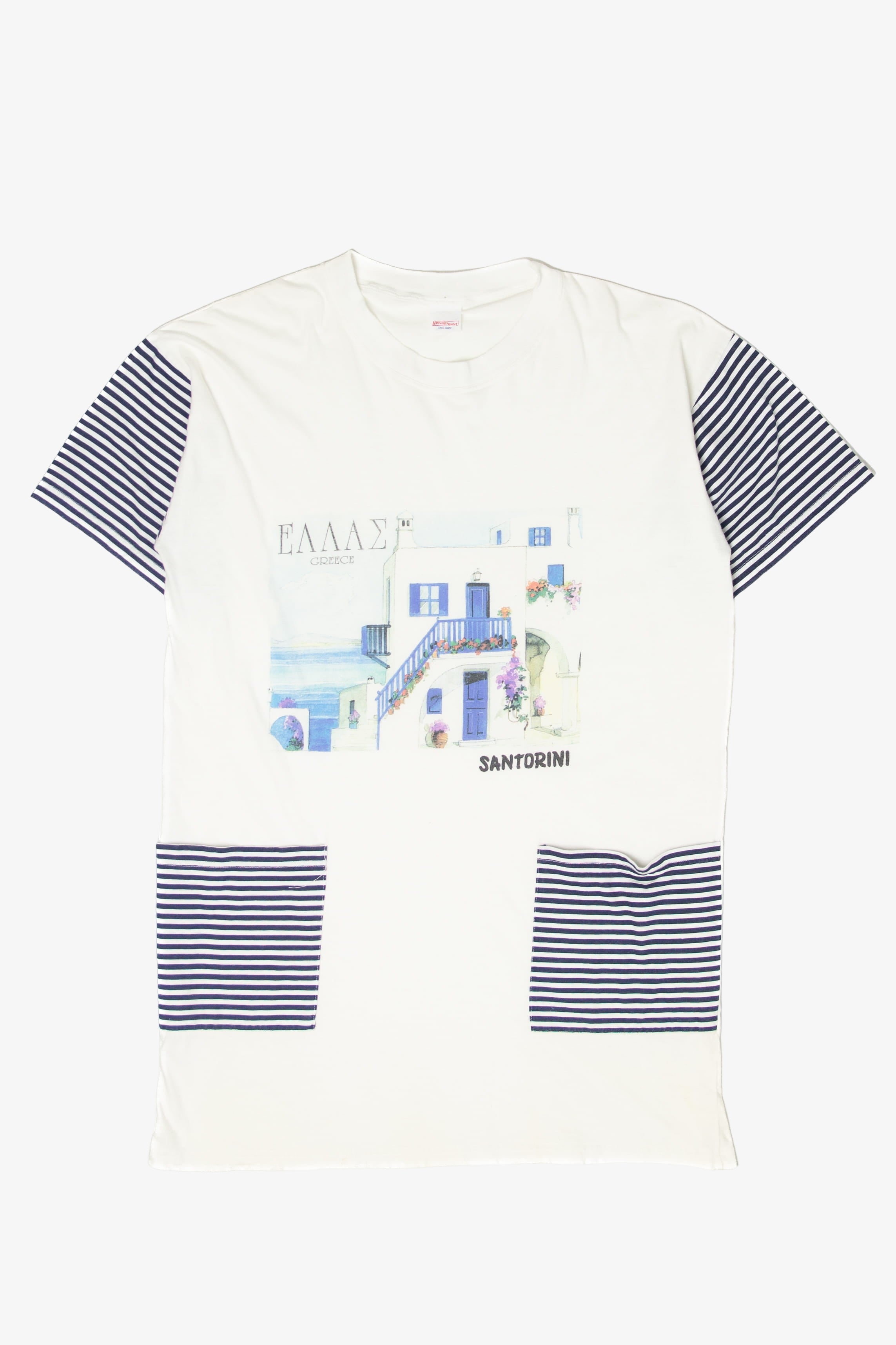 Vintage Greece Santorini Pockets T-Shirt (2000s)