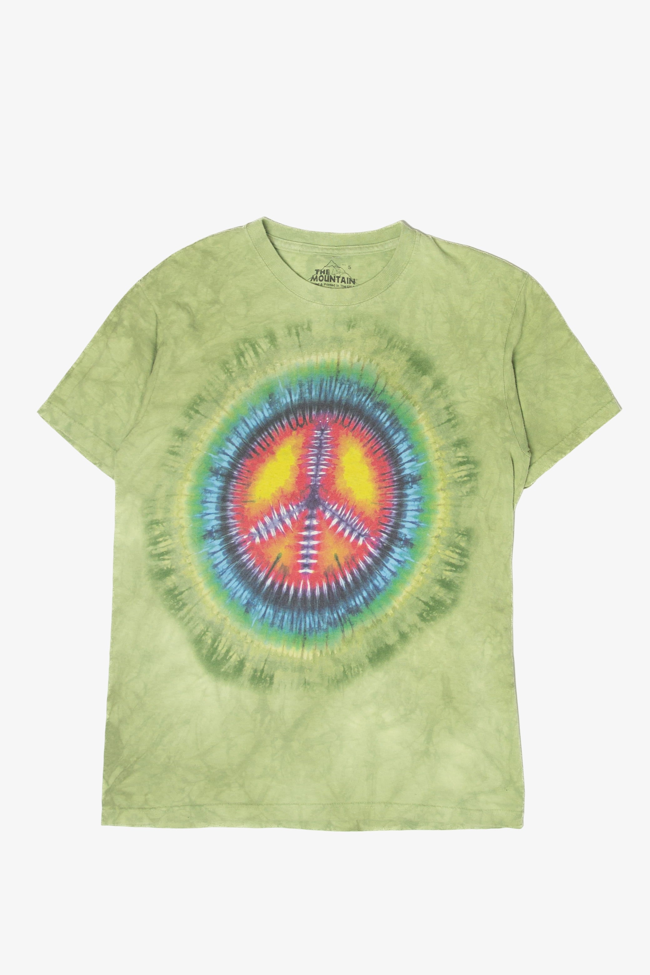 Recycled Tie Dye Peace Sign T-Shirt
