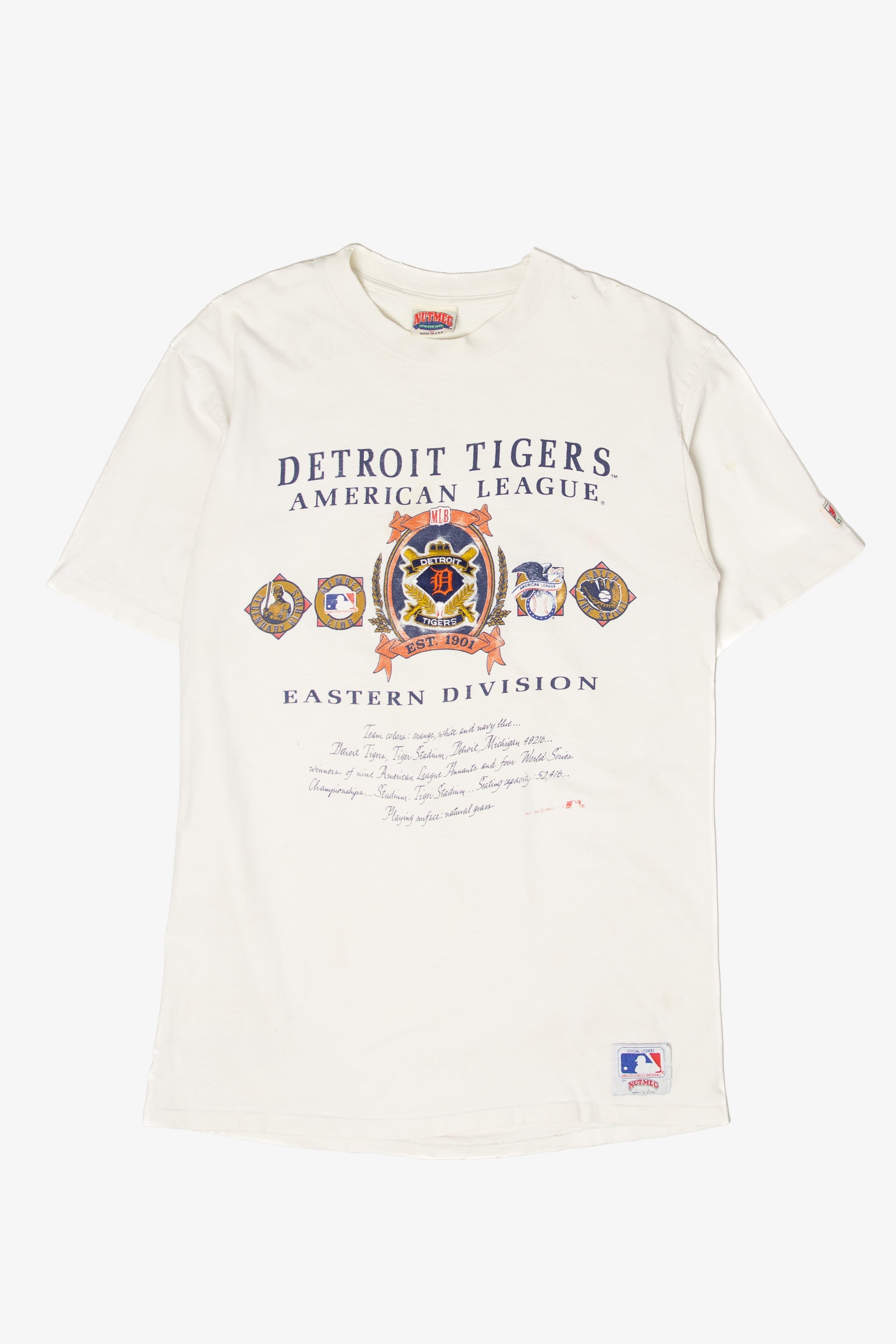 Vintage Distressed Detroit Tigers American League T-Shirt (1990s)