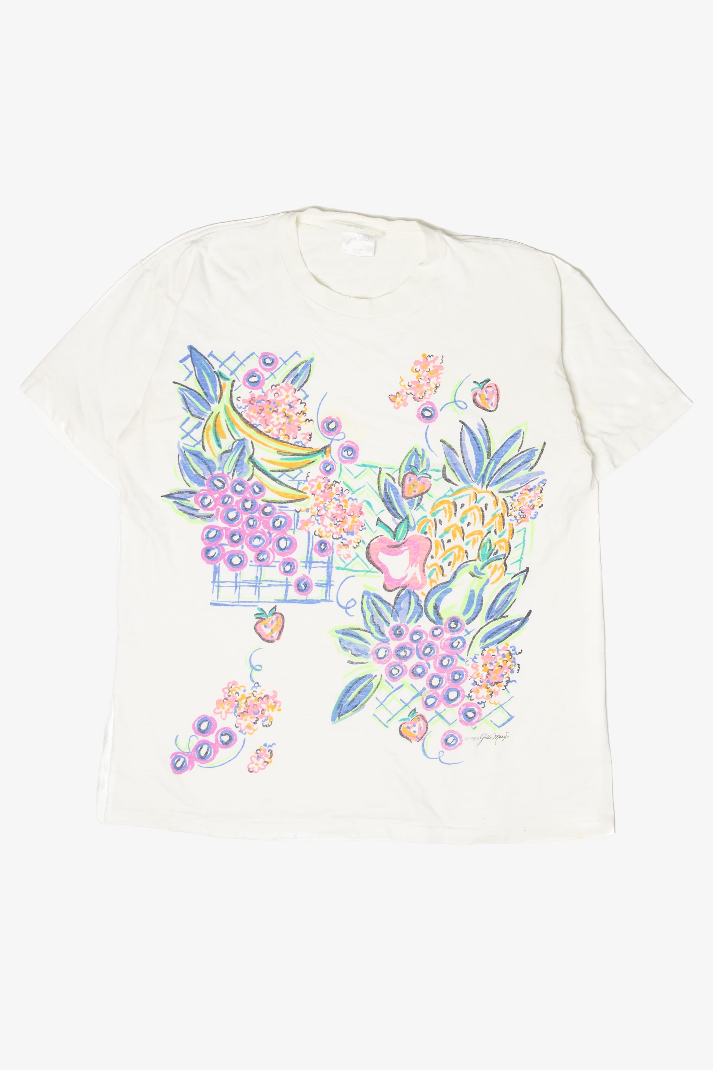 Vintage Fruits Illustration T-Shirt (1990s)