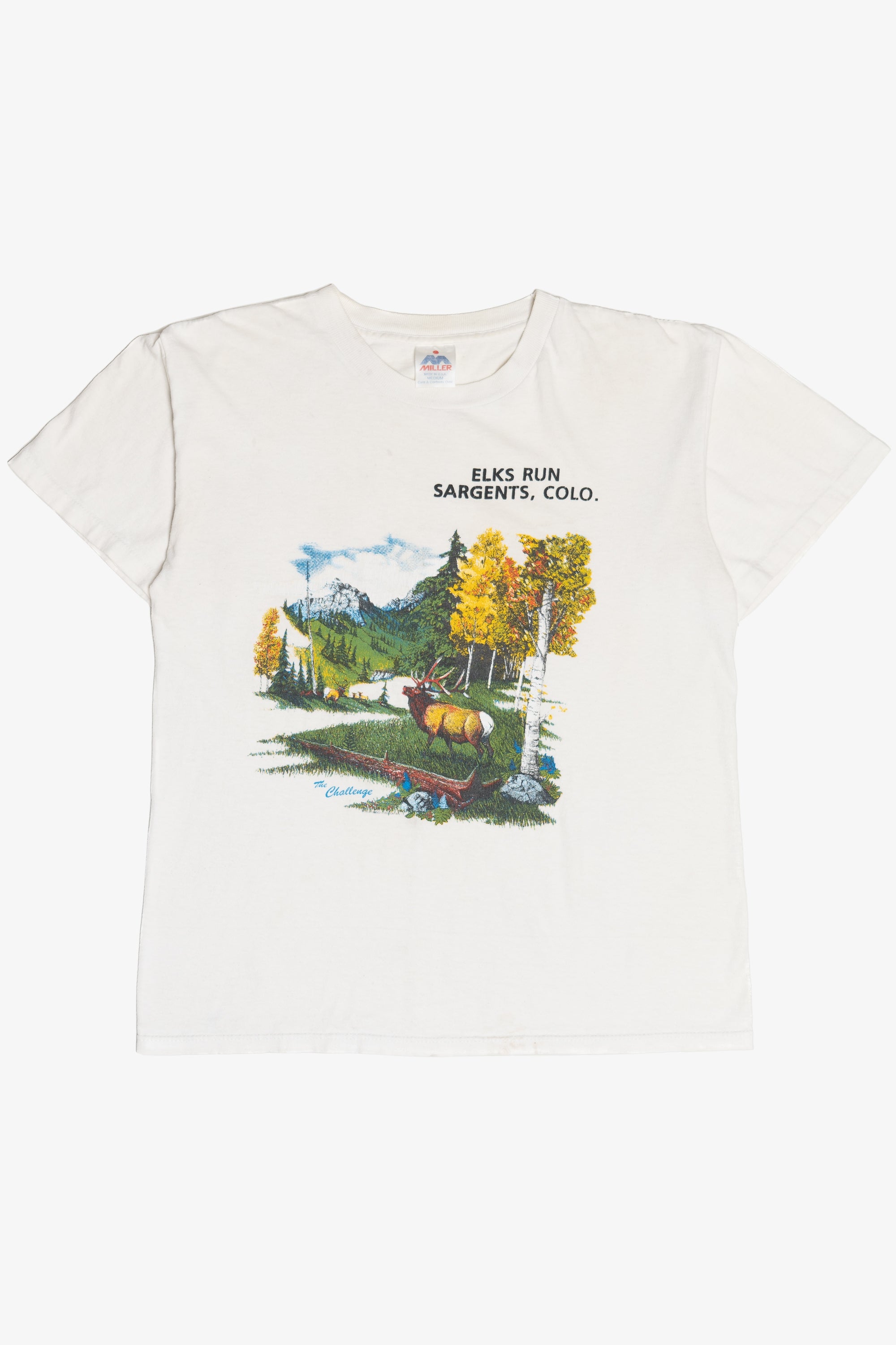 Vintage "Elks Run Sargents, Colo." Elk Forest T-Shirt (1990s)