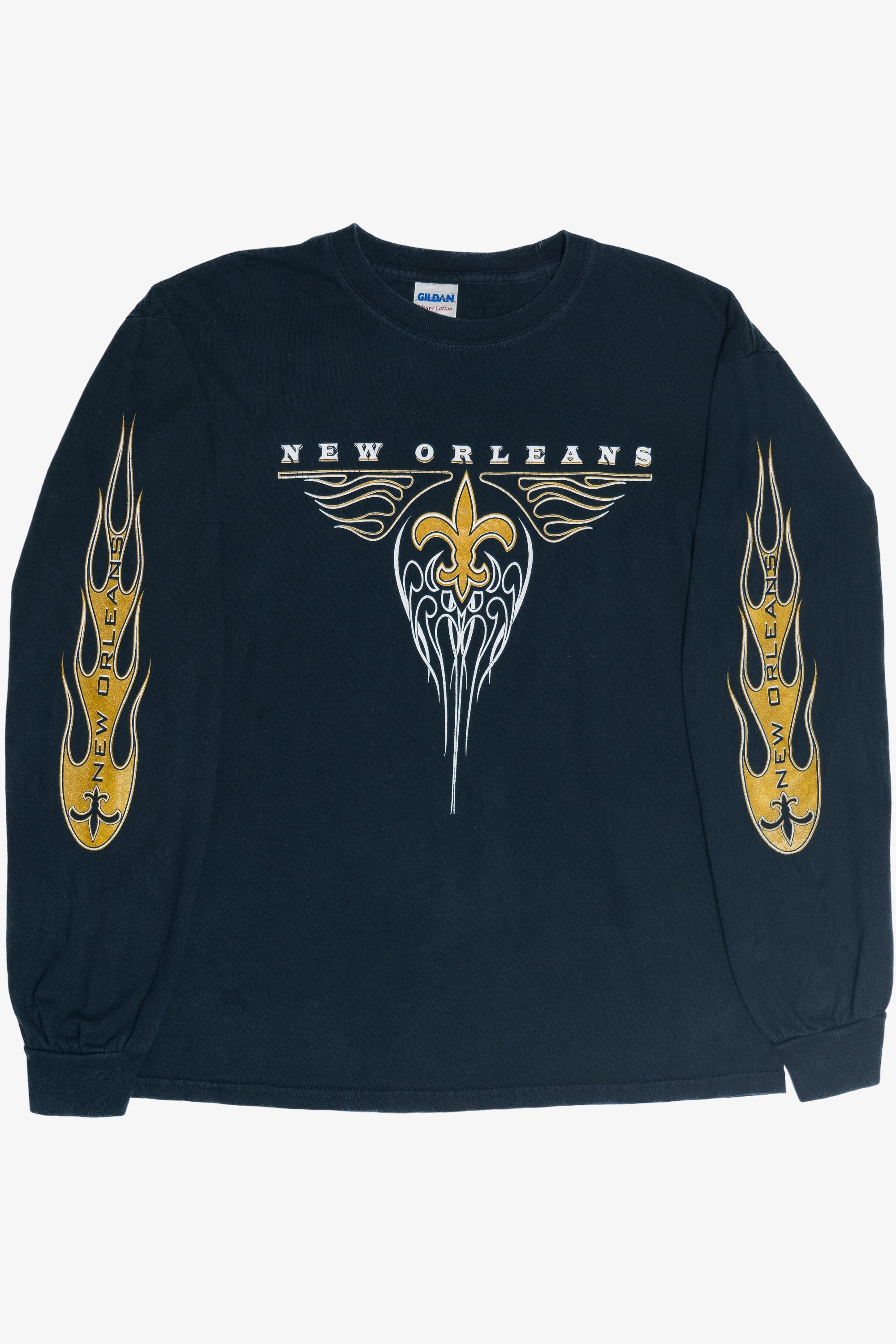 Vintage New Orleans Flame Sleeve Long Sleeve T-Shirt (2000s)