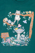 Vintage "Diving School" Birdbath Cat T-Shirt (2000s)