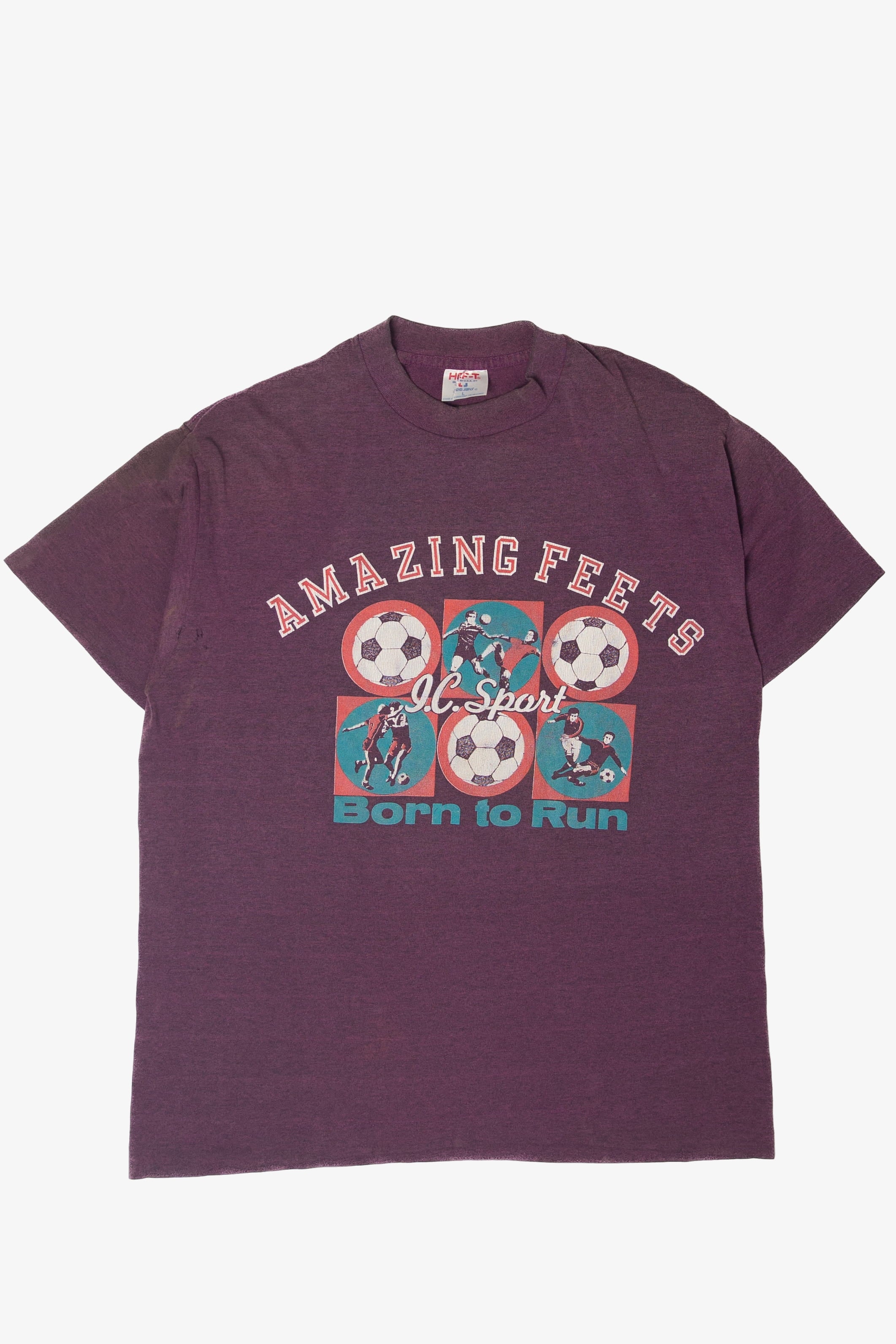 Vintage Amazing Feets Born To Run Soccer T-Shirt (1990s)