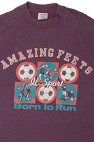 Vintage Amazing Feets Born To Run Soccer T-Shirt (1990s)