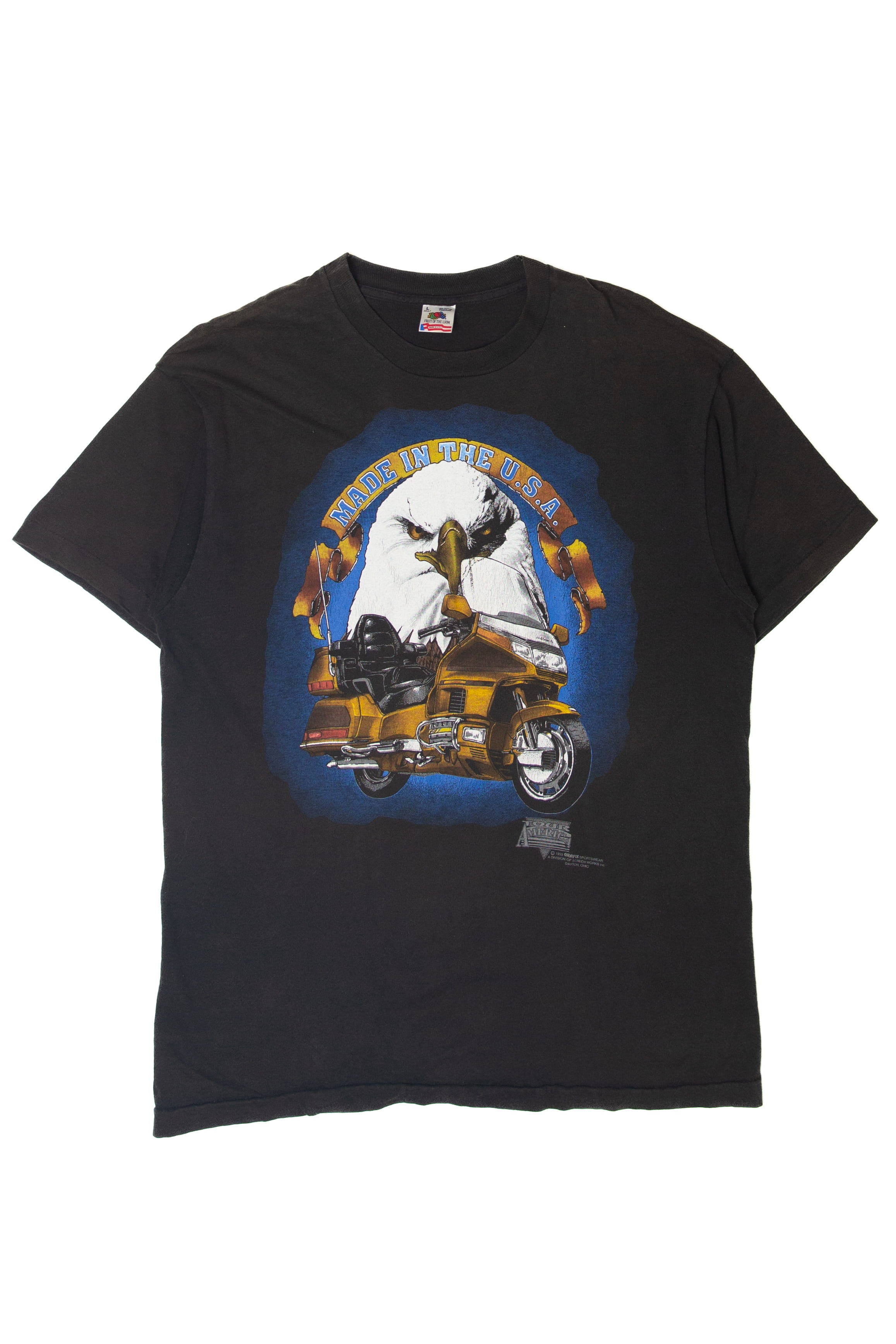 Vintage Tour America Made in the USA Motorcycle T-Shirt (1990s)
