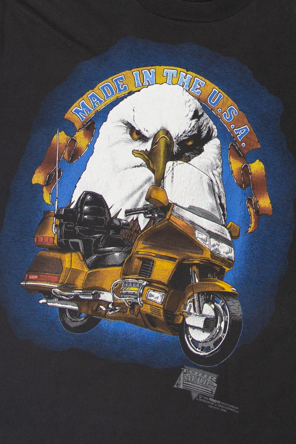 Vintage Tour America Made in the USA Motorcycle T-Shirt (1990s)