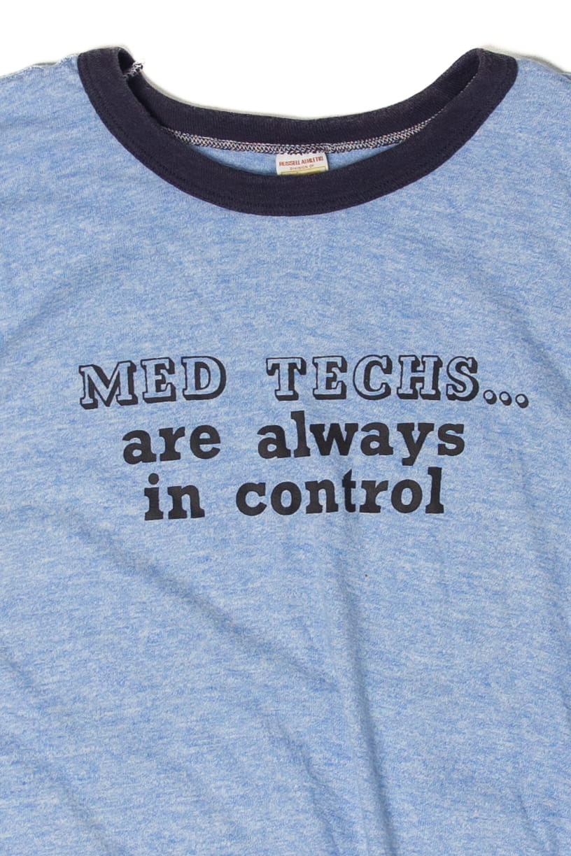 Vintage "Med Techs... Are Always In Control" T-Shirt (1970s)