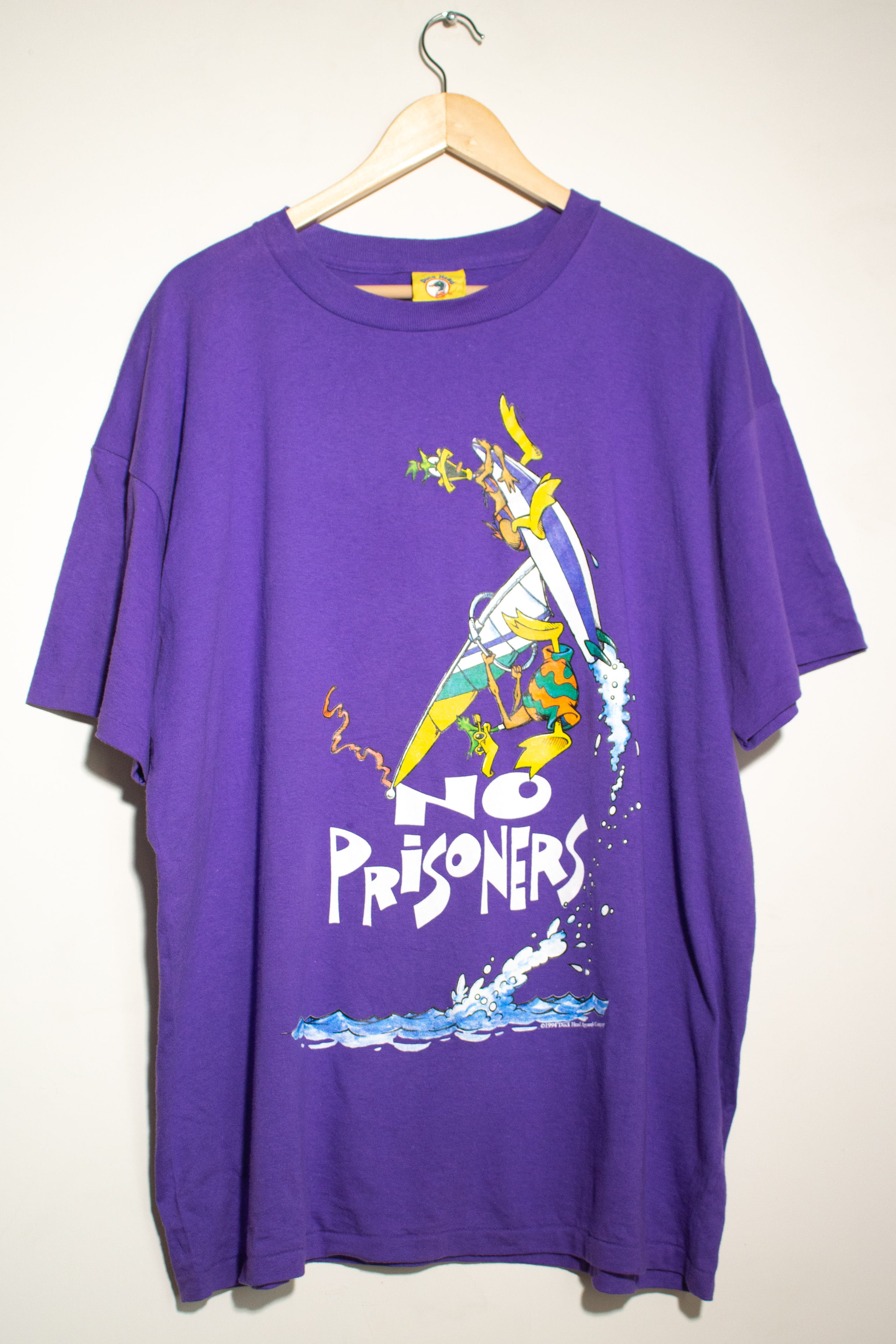 Vintage No Prisoners Windsurfer Ducks T-Shirt (1994)