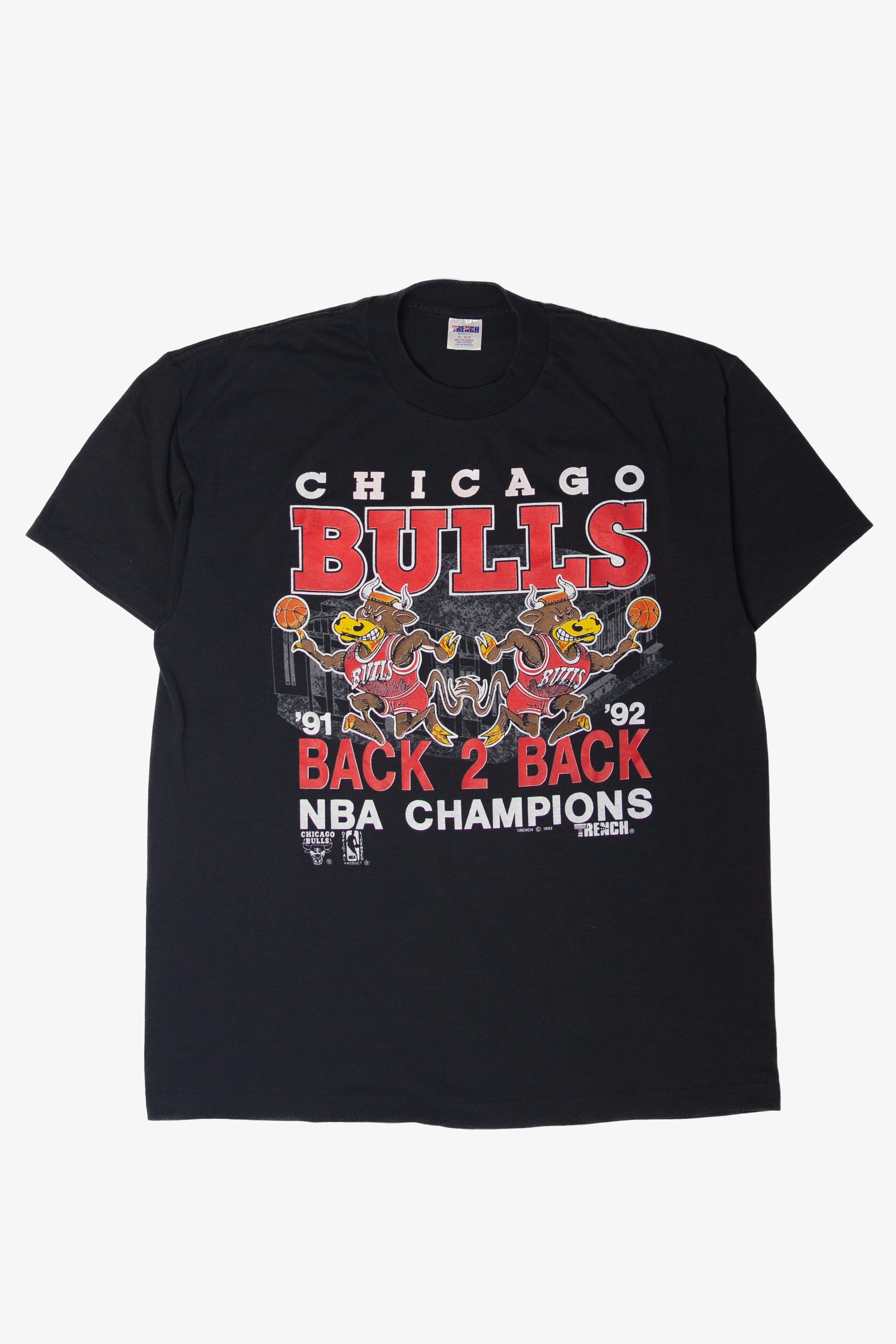Vintage Chicago Bulls Back 2 Back NBA Champions T-Shirt (1990s)