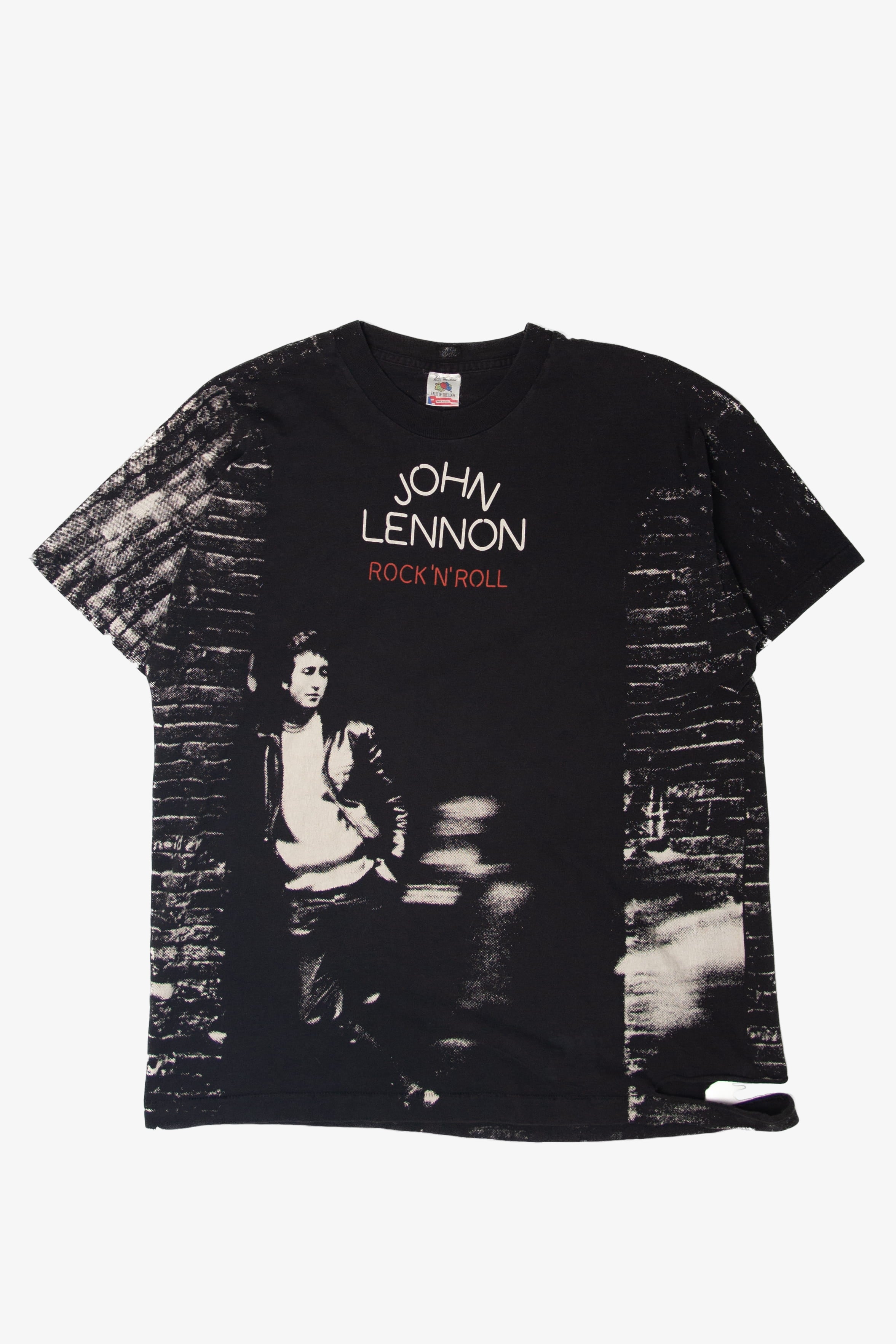 Vintage John Lennon All Over Print Distressed T-Shirt (1990s)
