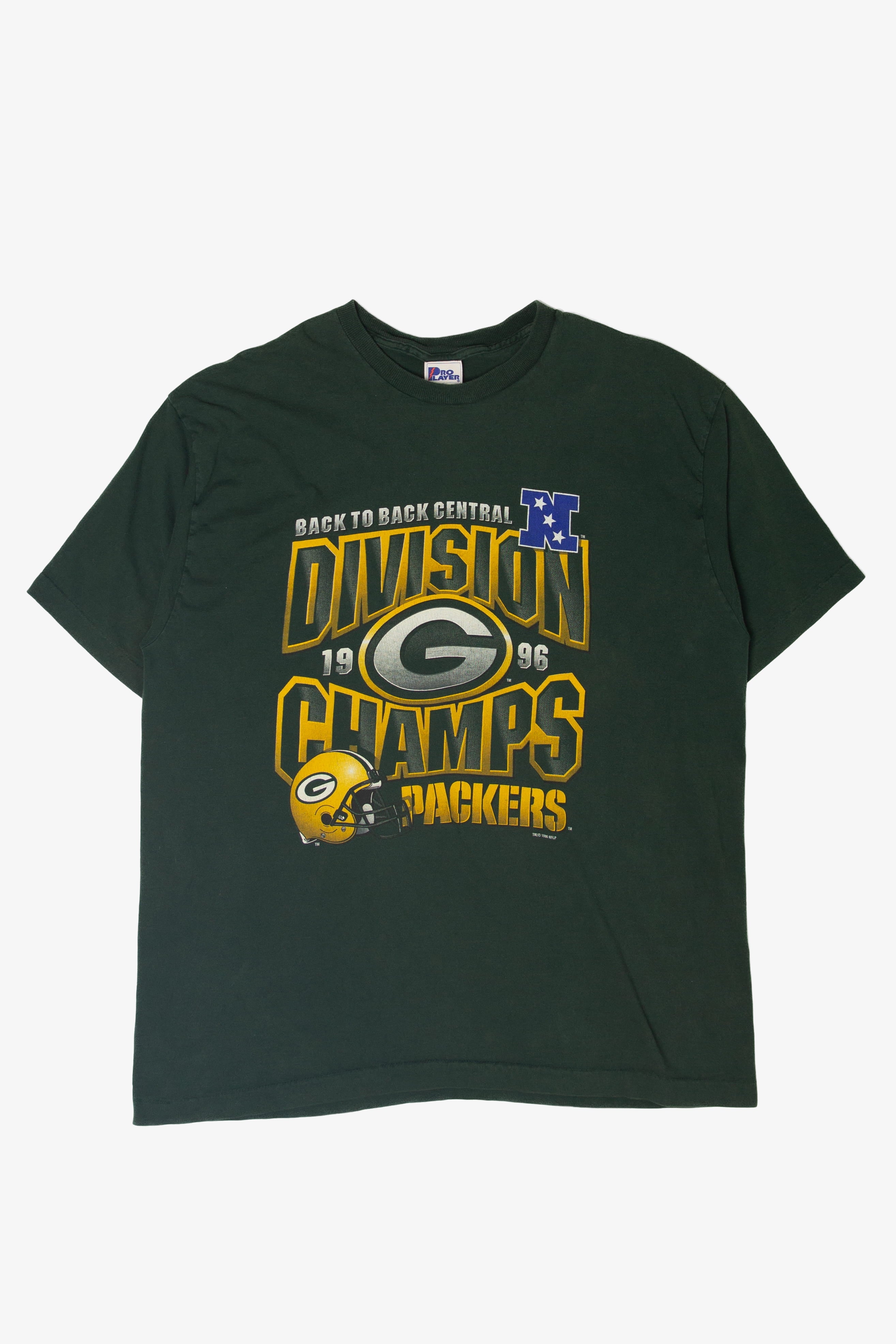 Vintage Green Bay Packers Back To back Central Division Champions T-Shirt (1990s)