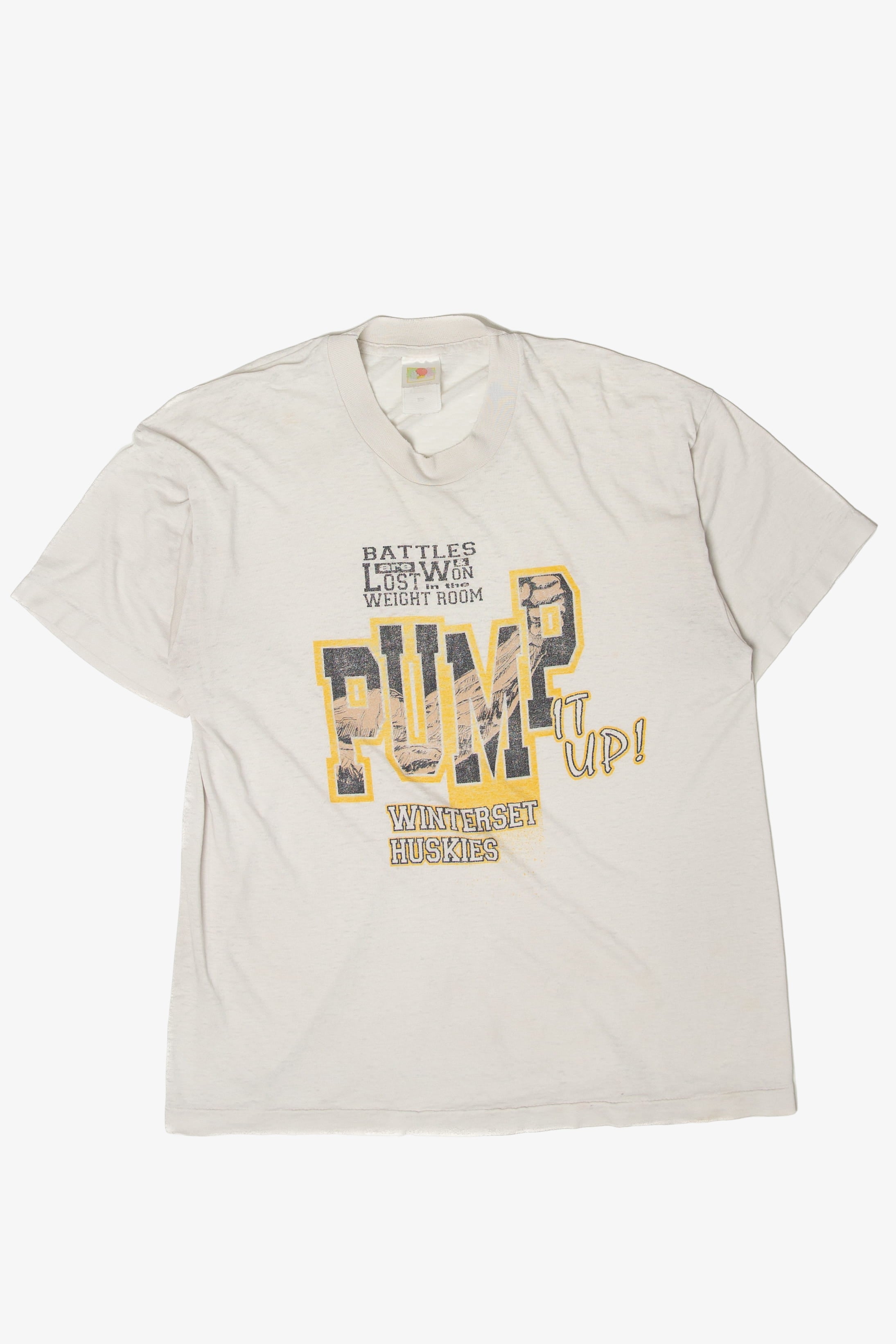 Vintage Winterset Huskies "Pump It Up!" T-Shirt (1990s)