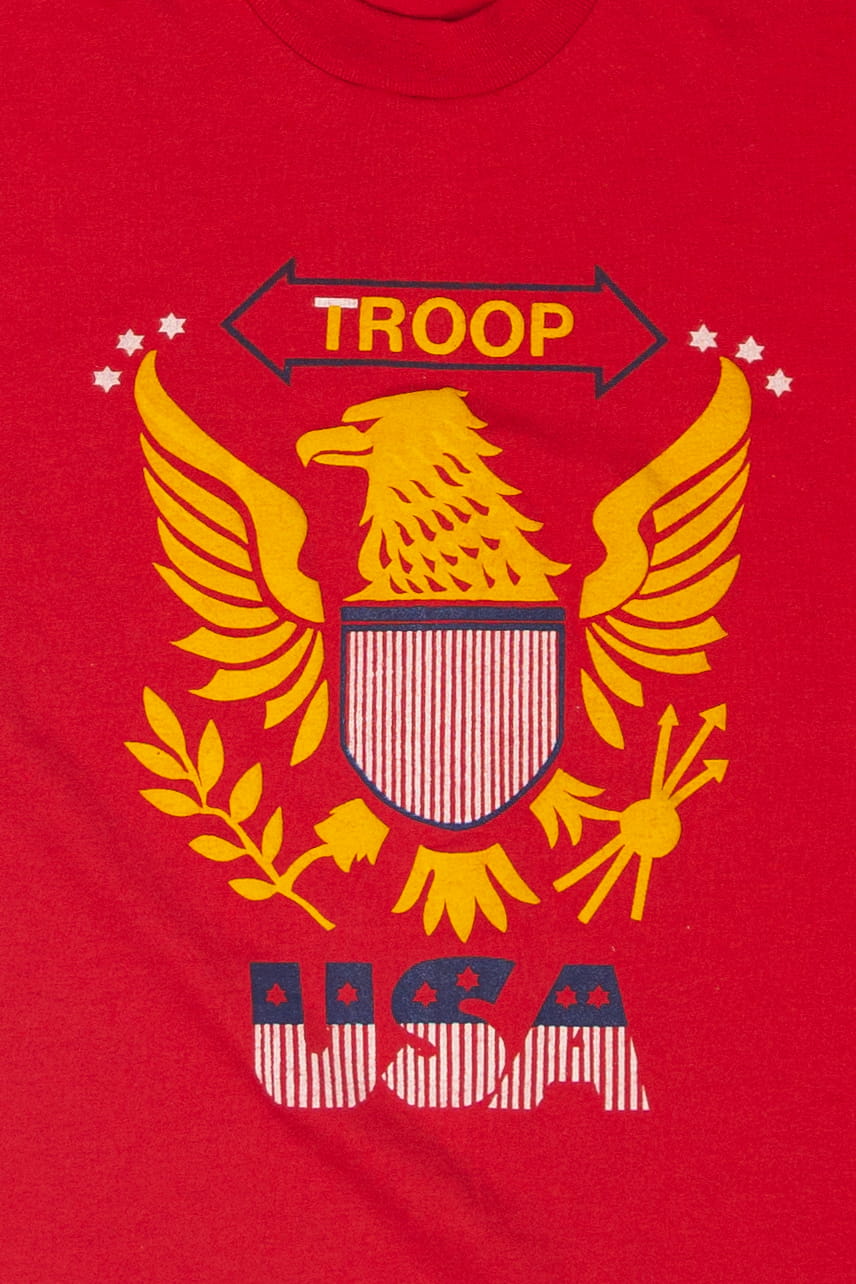 Vintage Troop USA Embossed T-Shirt (1990s)
