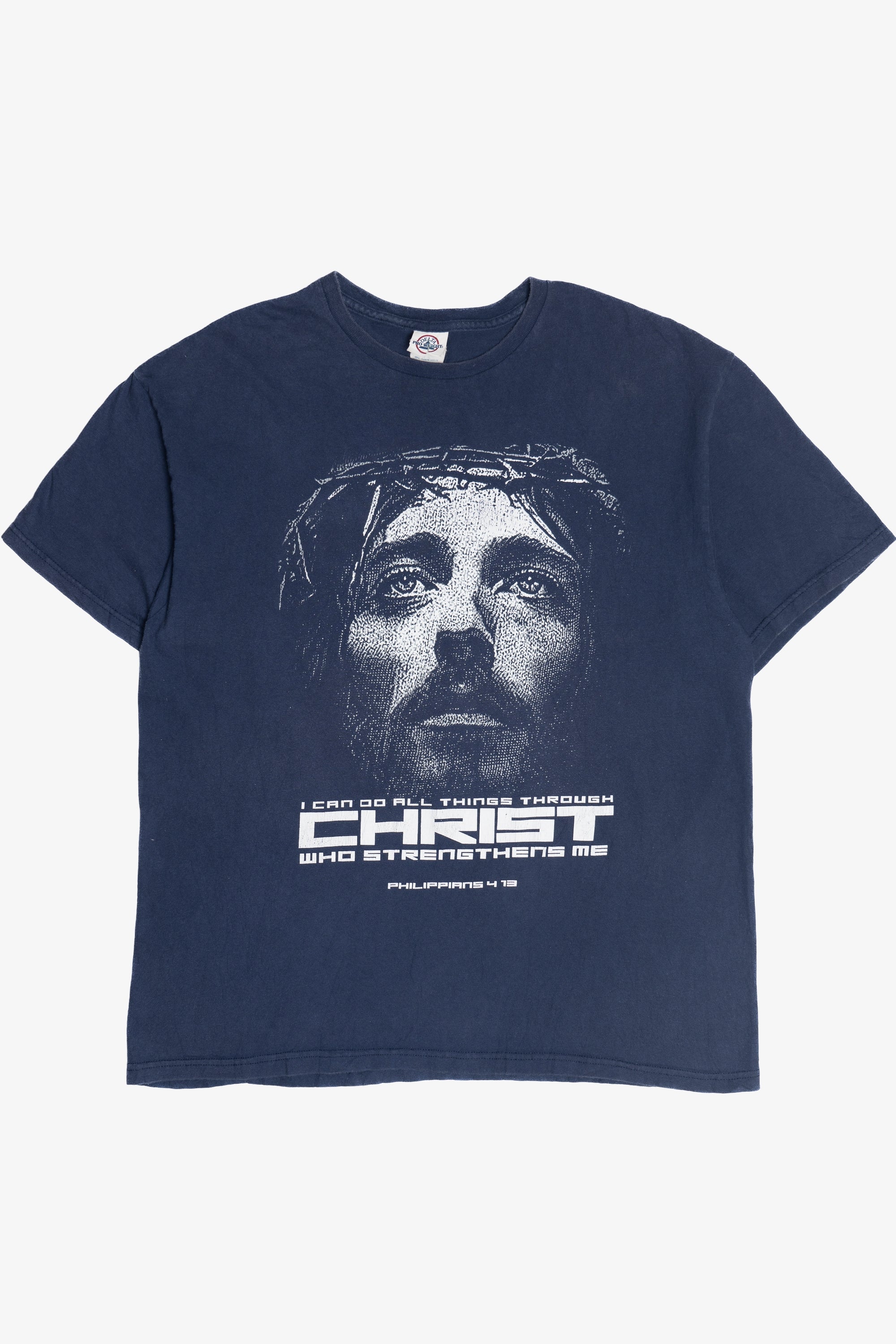 00s〜 vintage Jesus T-shirt Vintage Jesus Christ Philippians 4:13 Verse T-Shirt (2000s) – Ragstock
