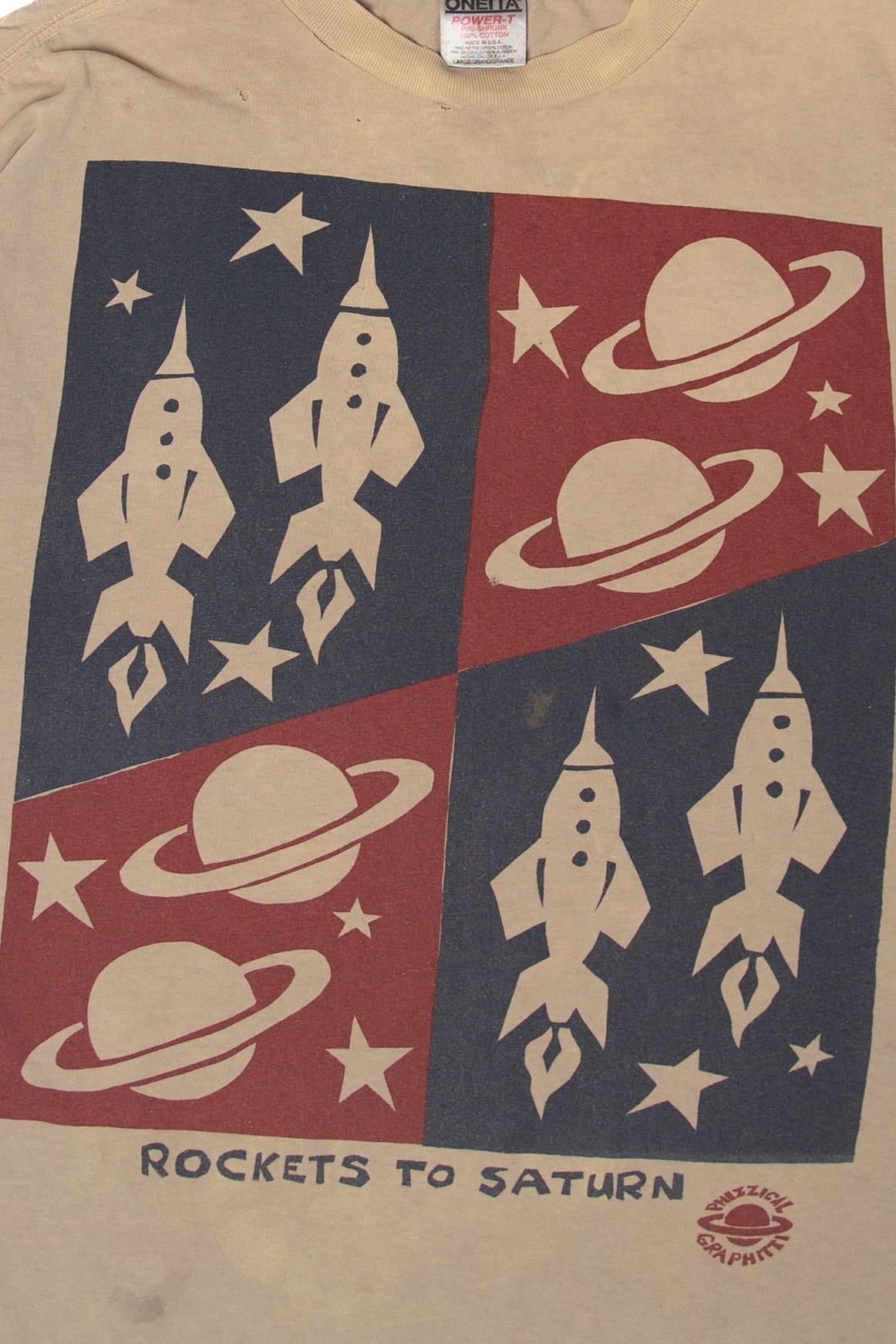 Vintage Distressed Rockets To Saturn T-Shirt (1990s)