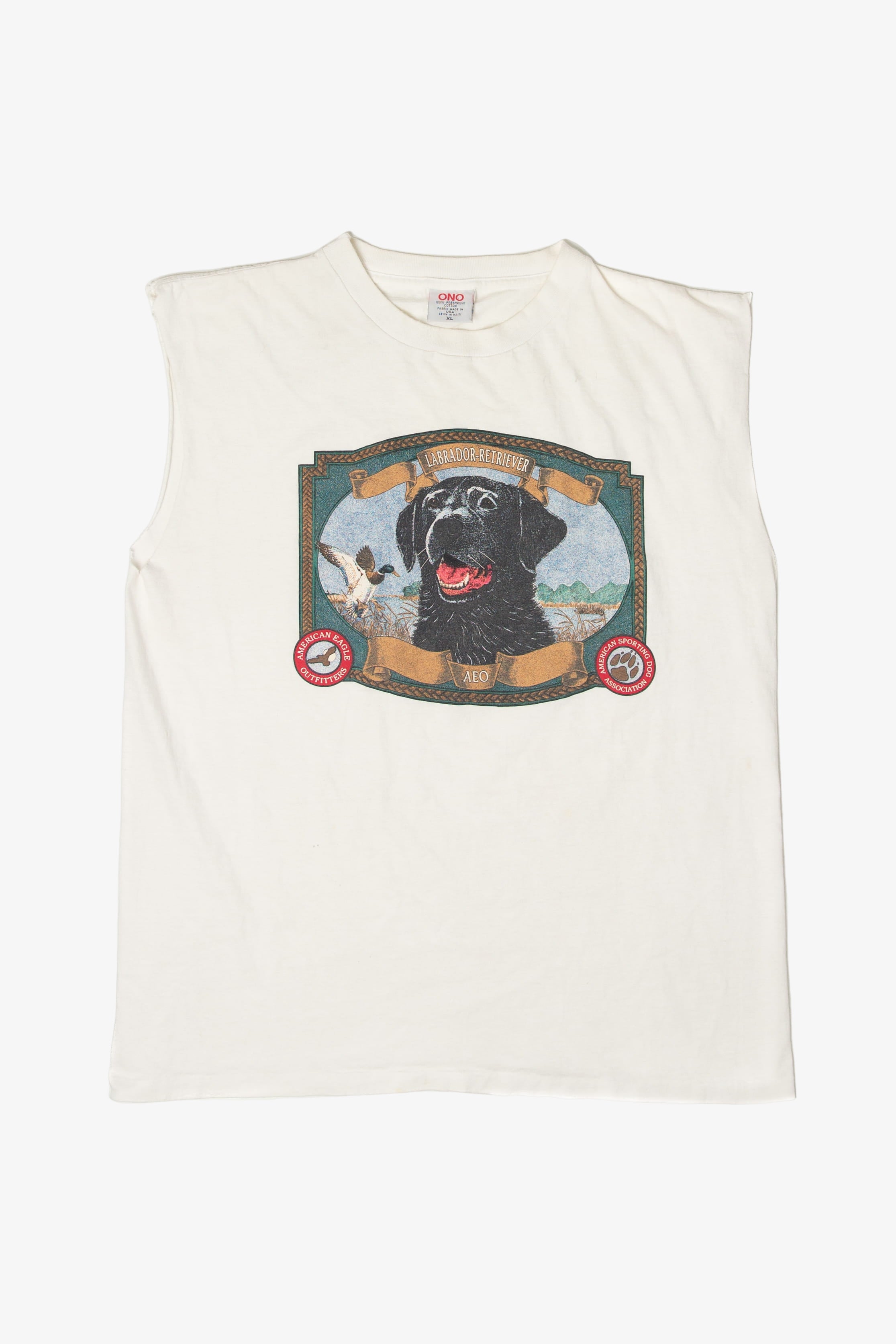 Vintage Labrador-Retriever Sleeveless T-Shirt (1990s)