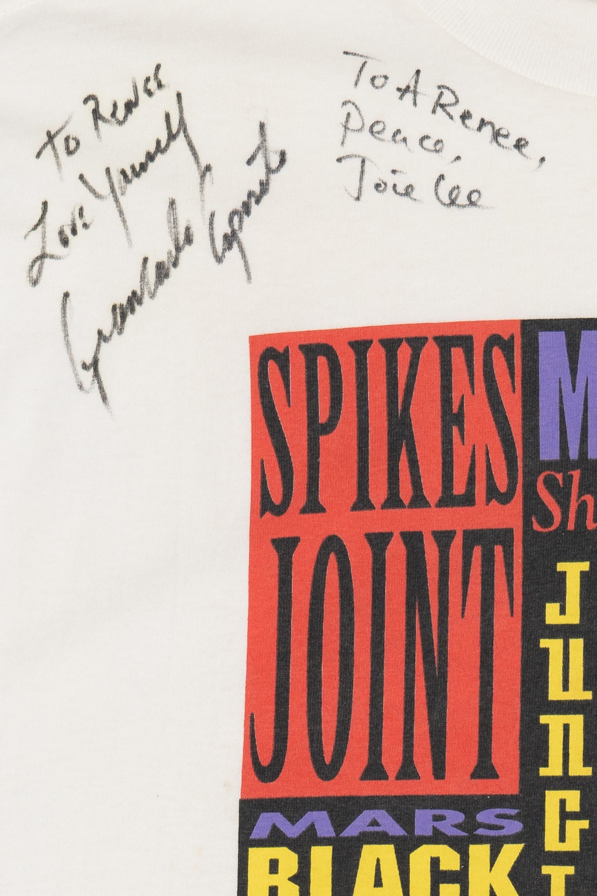 Vintage RARE Spike Lee & More SIGNED "40 Acres And A Mule Filmworks" Production Company T-Shirt (1990s)